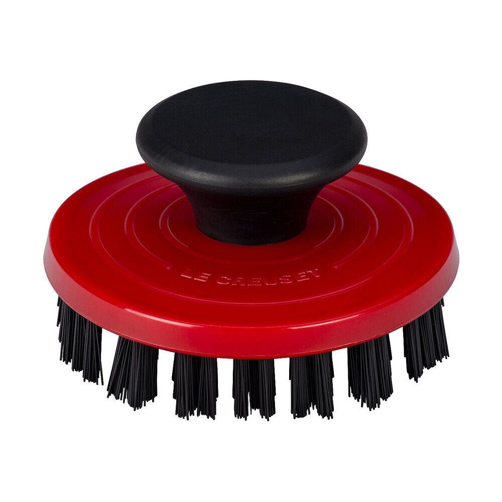 LE CREUSET Reinigungsbürste Reinigungsbürste 8 cm kirschrot, (1-tlg), spülmaschinenfest, Kunststoff