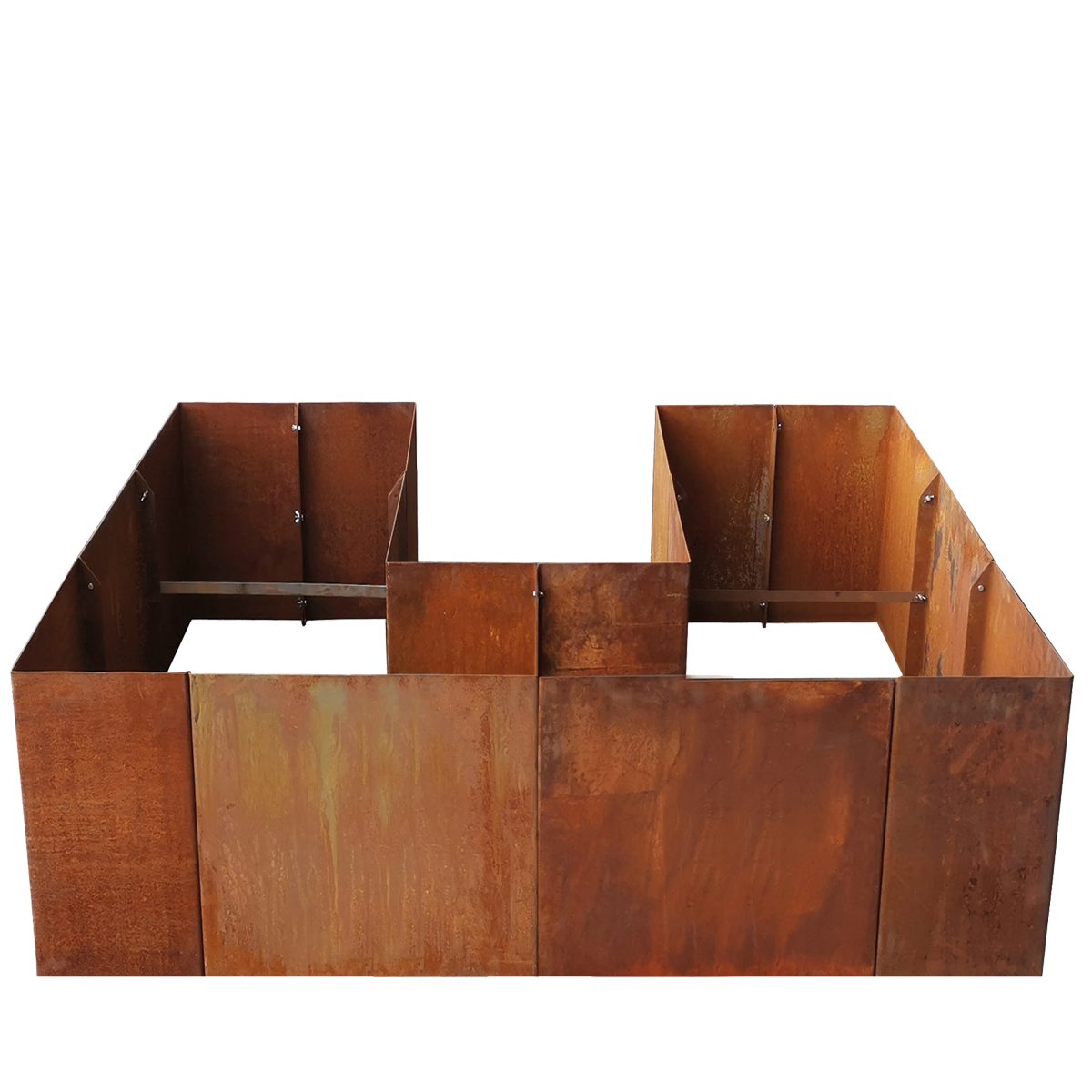 EdelrostPassion Hochbeet, U-Form, Edelrost, Metall 200x200, 180x180, Höhe:60,80 & 100cm