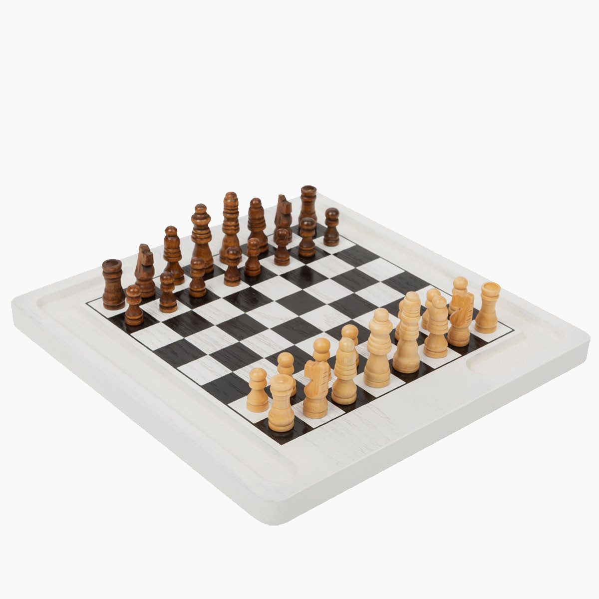 Small Foot Spielesammlung Brettspiel Schach und Dame, strategiespiel, Perfekt für Anfänger und Fortgeschrittene