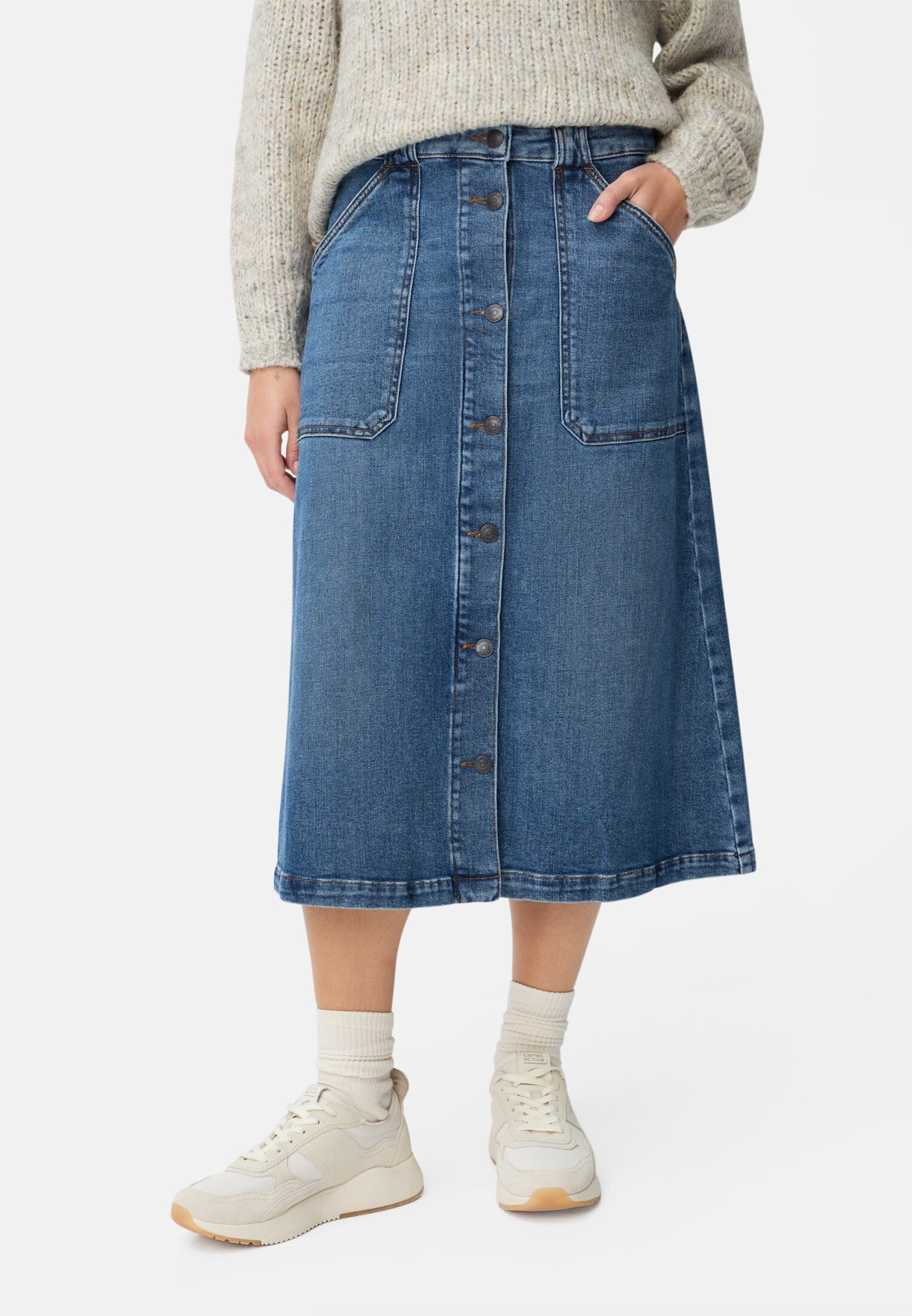 camel active A-Linien-Rock aus einem Baumwollmix