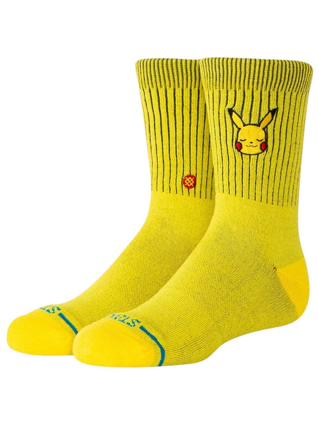 Socken Kinder-Tagessocke Crew Pokemon Pikachu Kids gelb - 1 Paar