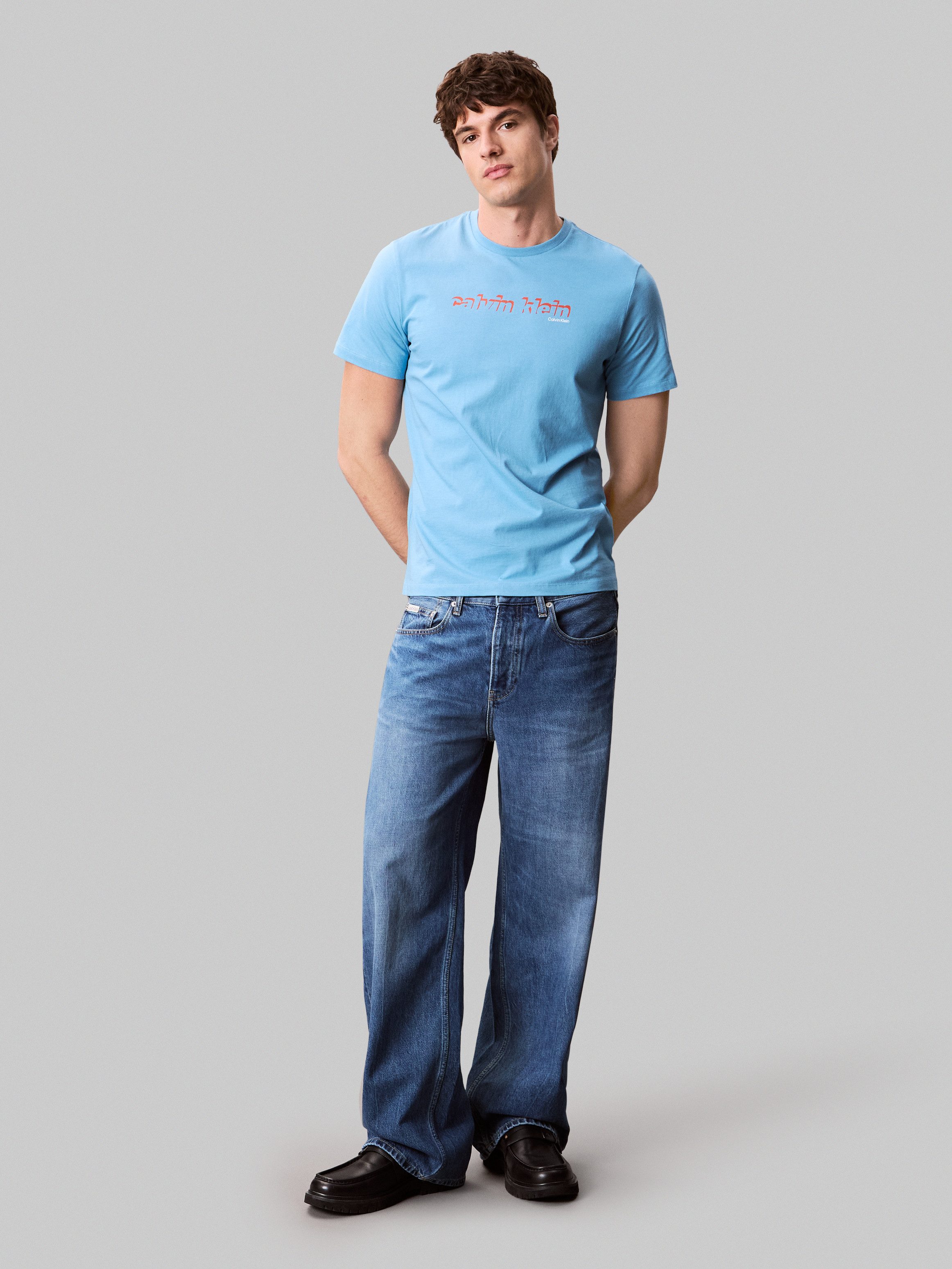 Calvin Klein Jeans T-Shirt SS 30s E CLVN LN 3D Mit Rundhalsausschnitt