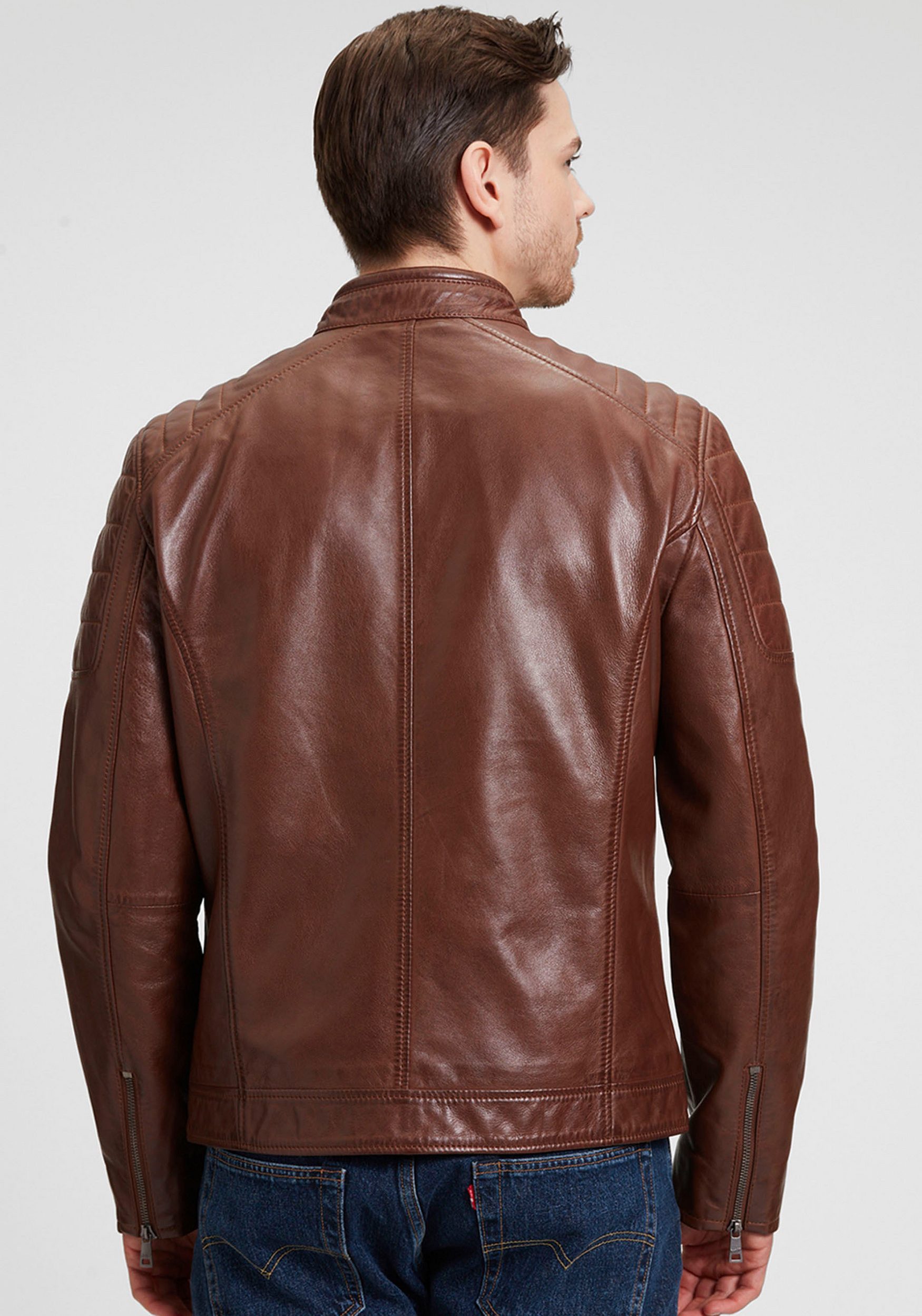 Mauritius Lederjacke GBDerry LAORV mit Stehkragen, Reißverschluss, Schulter günstig online kaufen