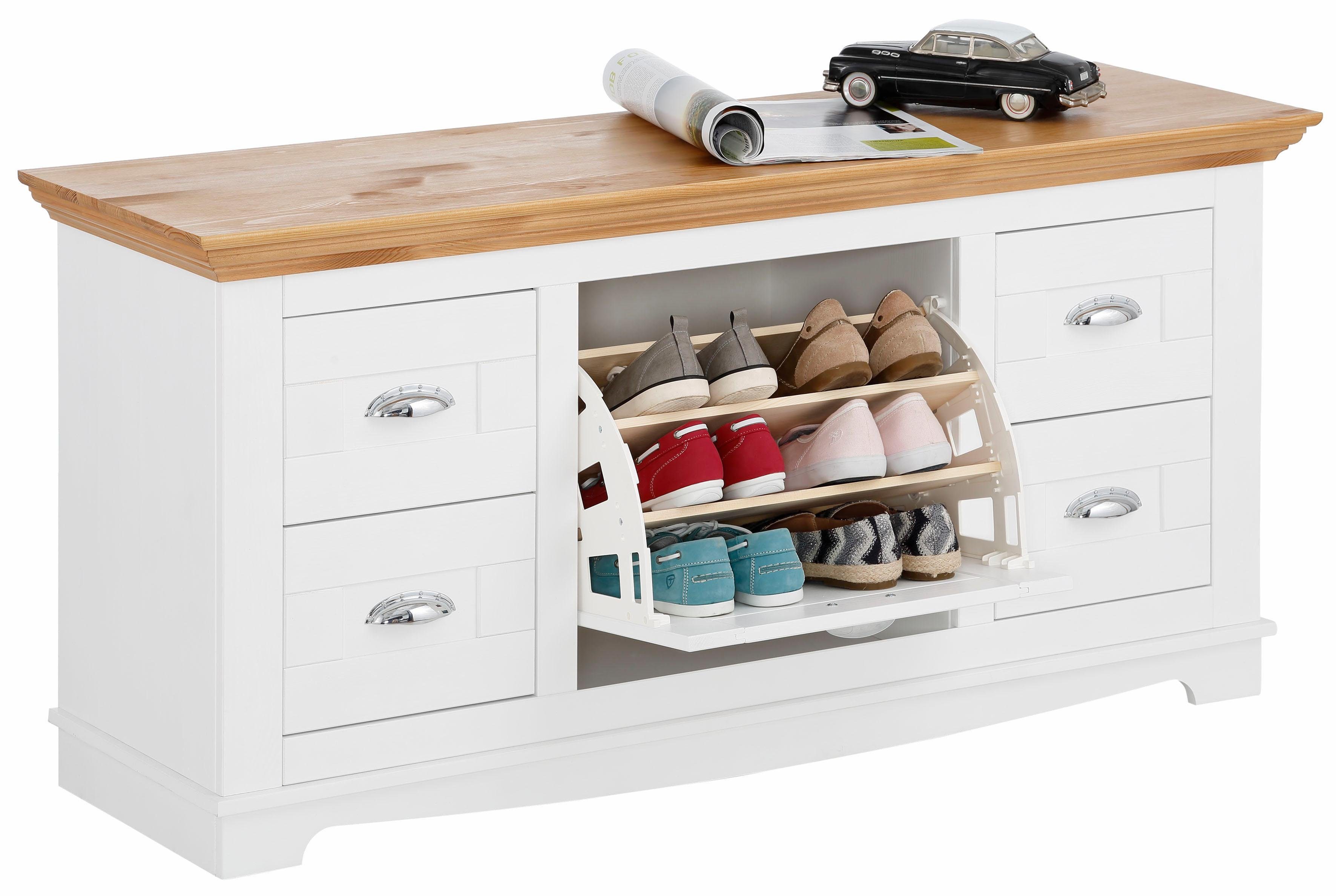 Home affaire Schuhbank »Alva«, Wirkungsvoll und funktional aus massiver Kiefer - Home affaire