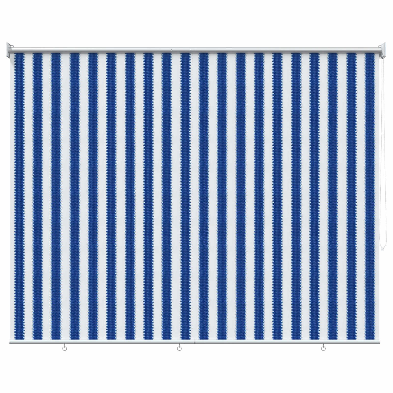 Rollo Außenrollo 90% UV-Block Blau-weiß gestreift 120 x 140 cm HDPE, vidaXL