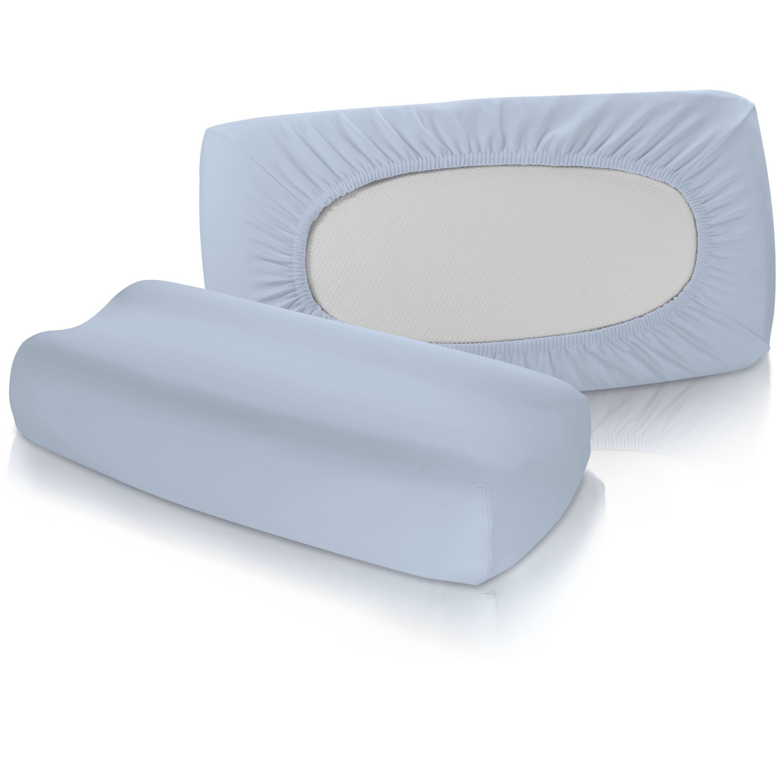 fleuresse Kissenbezüge Fleuresse Vital-Comfort Jersey-Bezug für Nackenstützkissen bleu