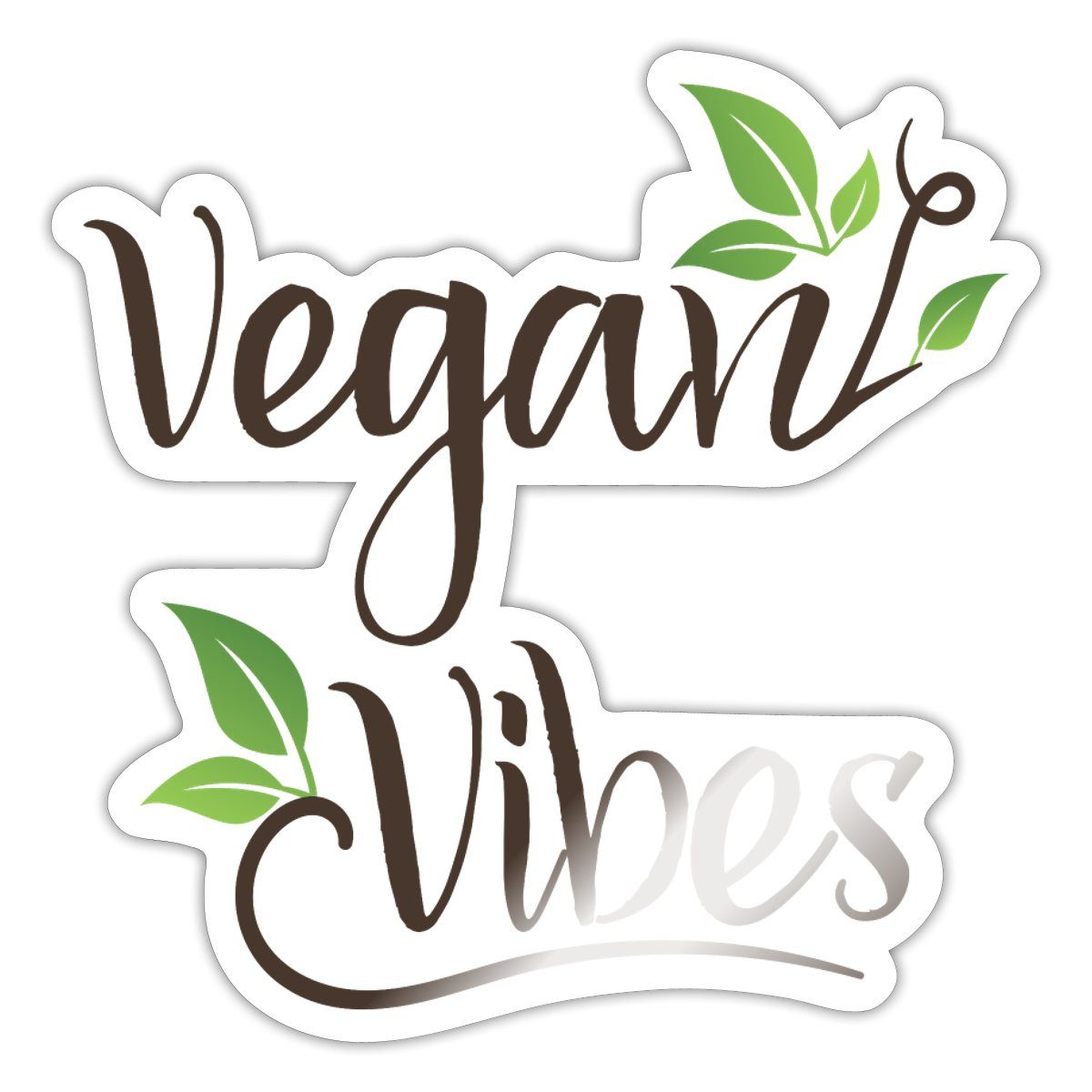 Spreadshirt Aufkleber Vegan Vibes Vegetarier Veganer Pflanzen Ernährung Sticker Aufkleber