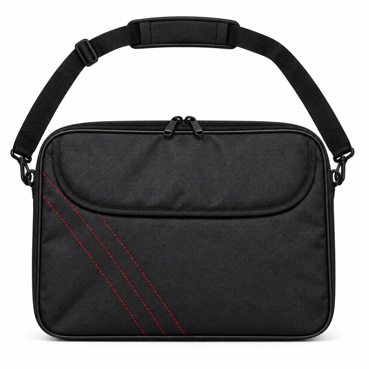Fiesta Laptoptasche PTO14BG (Notebooktasche mit Schultergurt), Bis 14 Zoll, gepolstert, Fronttasche, Schultergurt und Standfüße