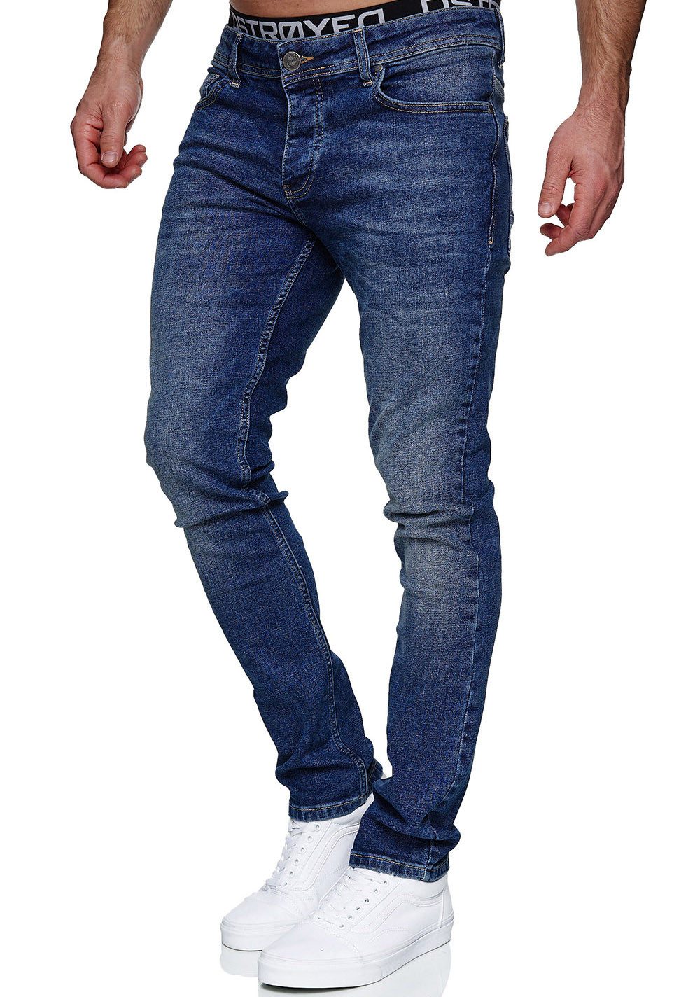 MERISH Slim-fit-Jeans MERISH Jeans Herren Slim Fit Jeanshose Stretch Denim Hose Designer