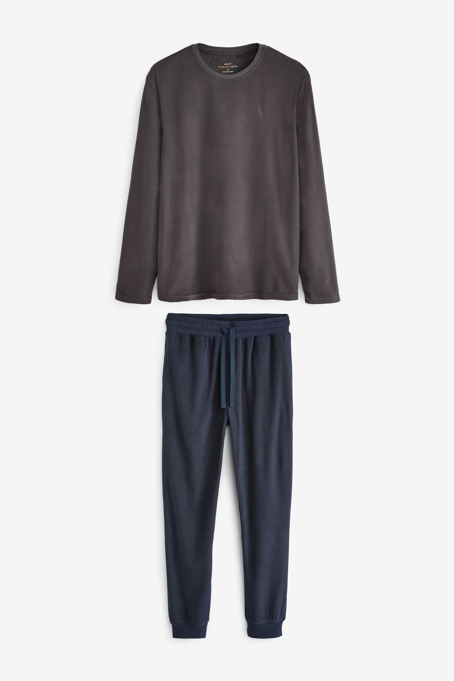 Next Pyjama Thermo-Schlafanzug (2 tlg) Slate Grey/Navy Blue