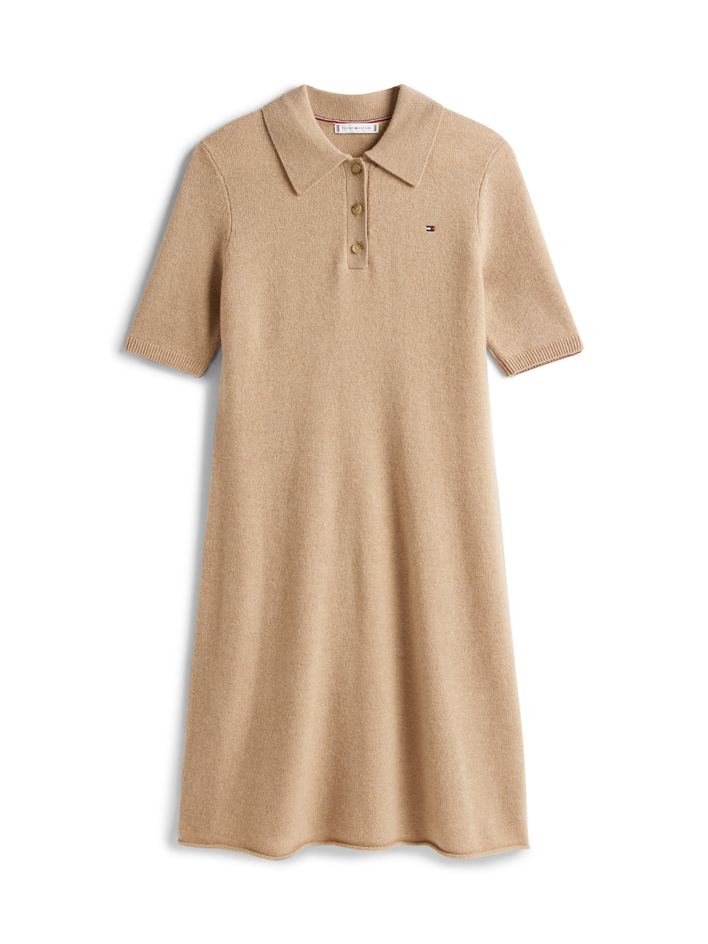 Tommy Hilfiger Strickkleid SOFT WOOL HALF SL F&F POLO DRESS aus reiner Wolle – Bild 5 von 5