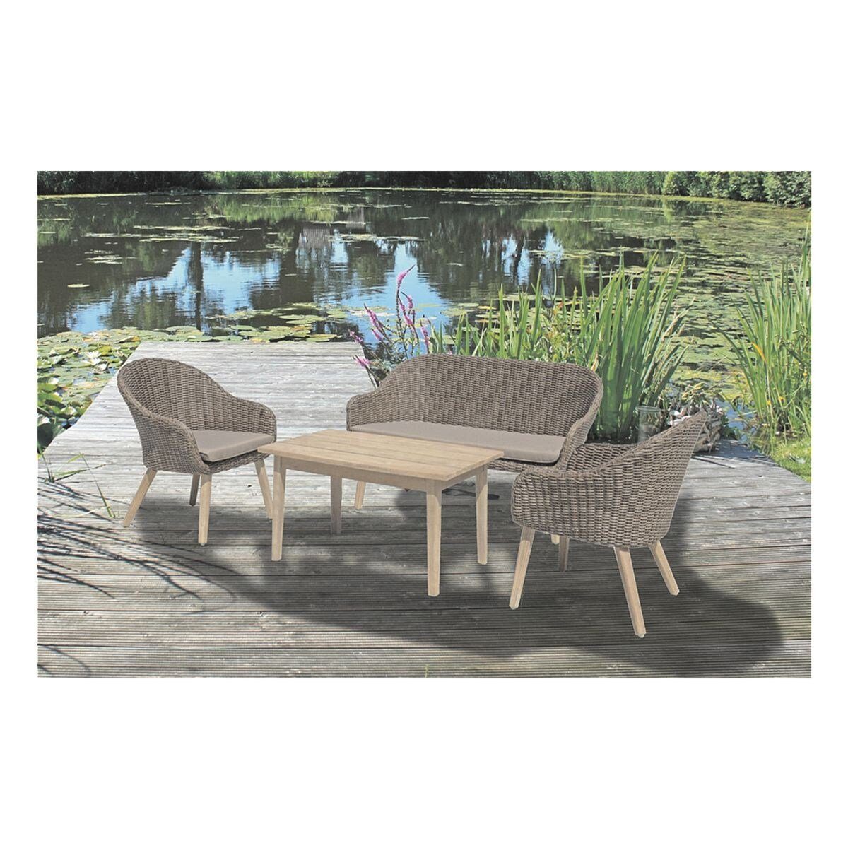 Garden Pleasure Gartenlounge-Set PUEBLO, Den Garten genießen - entspannen,  gute Gespräche führen und gemütlich sitzen