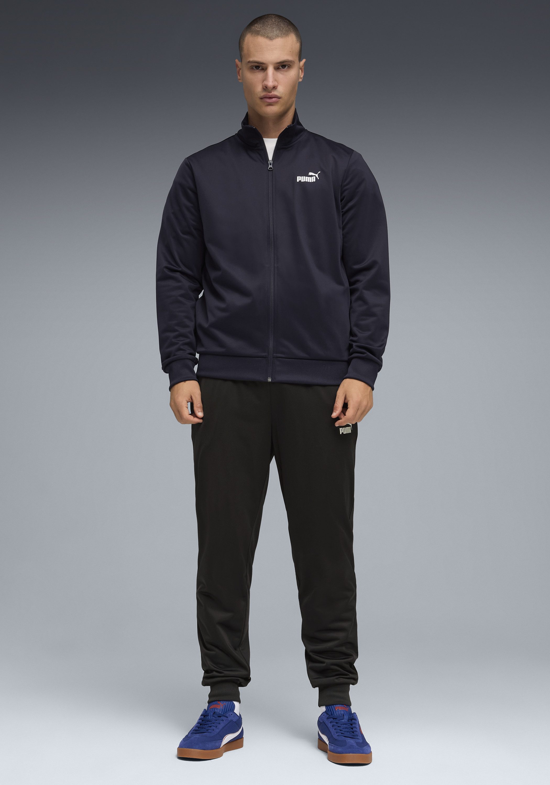 PUMA Trainingsanzug ESS POLY SUIT (2-tlg), Regular Fit, ohne Kapuze