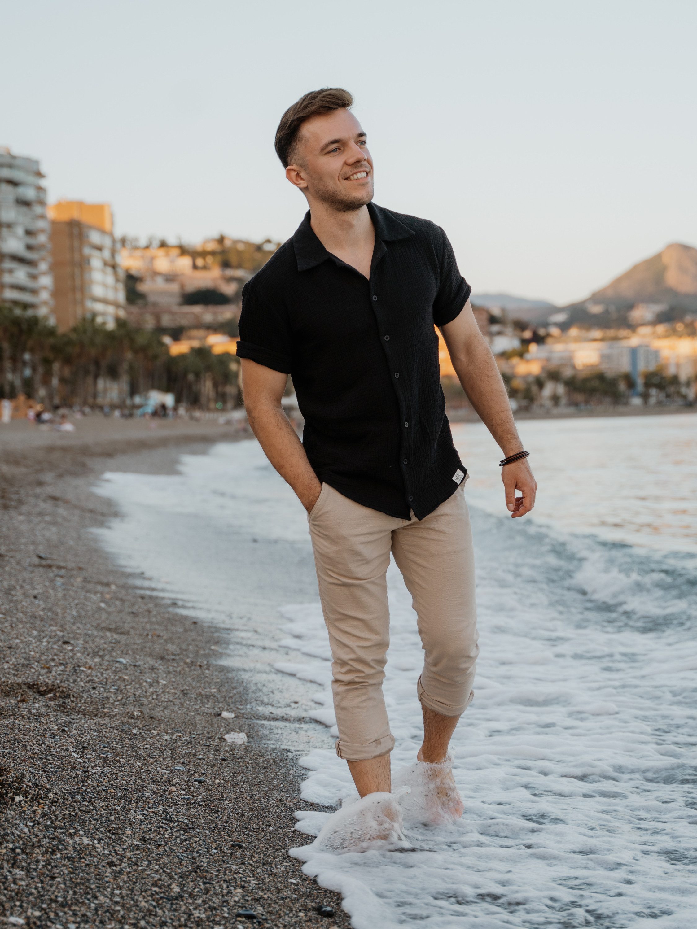 hutch&putch Kurzarmhemd Musselin Herrenhemd - Business günstig online kaufen