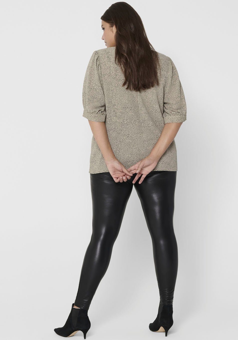 ONLY CARMAKOMA Lederimitathose NOS CARROOL in verschlussloser Form günstig online kaufen