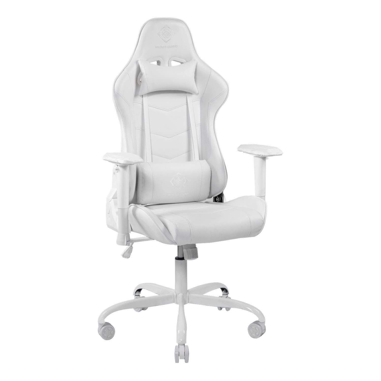 5 Jahre hohe (kein DELTACO Kissen 110kg Gaming-Stuhl extra Jumbo weiß, Set), groß, Gamer Herstellergarantie Stuhl Rückenlehne, inkl. Gaming Stuhl