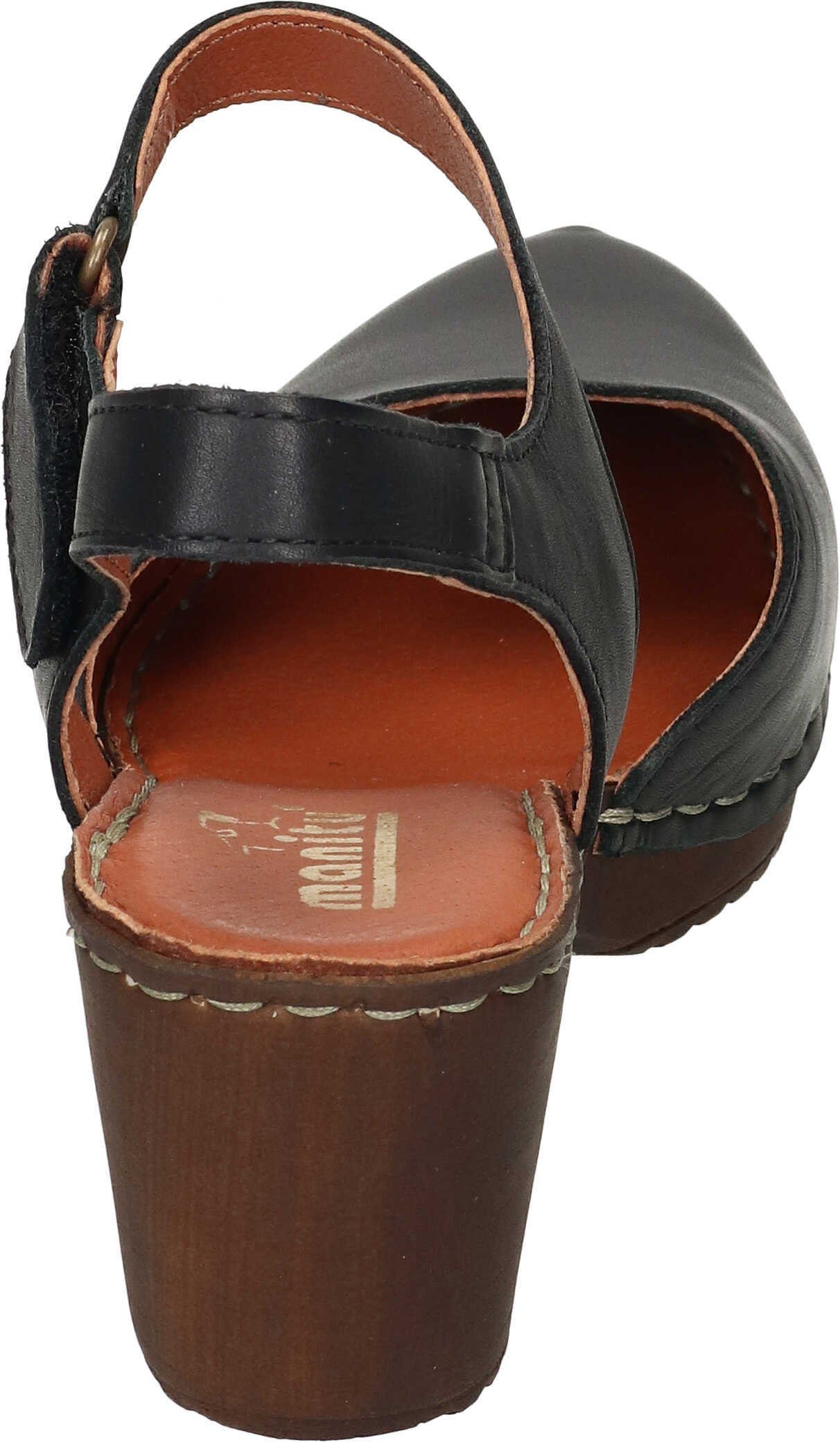 Manitu Sandalen Sandale aus echtem schwarz Leder