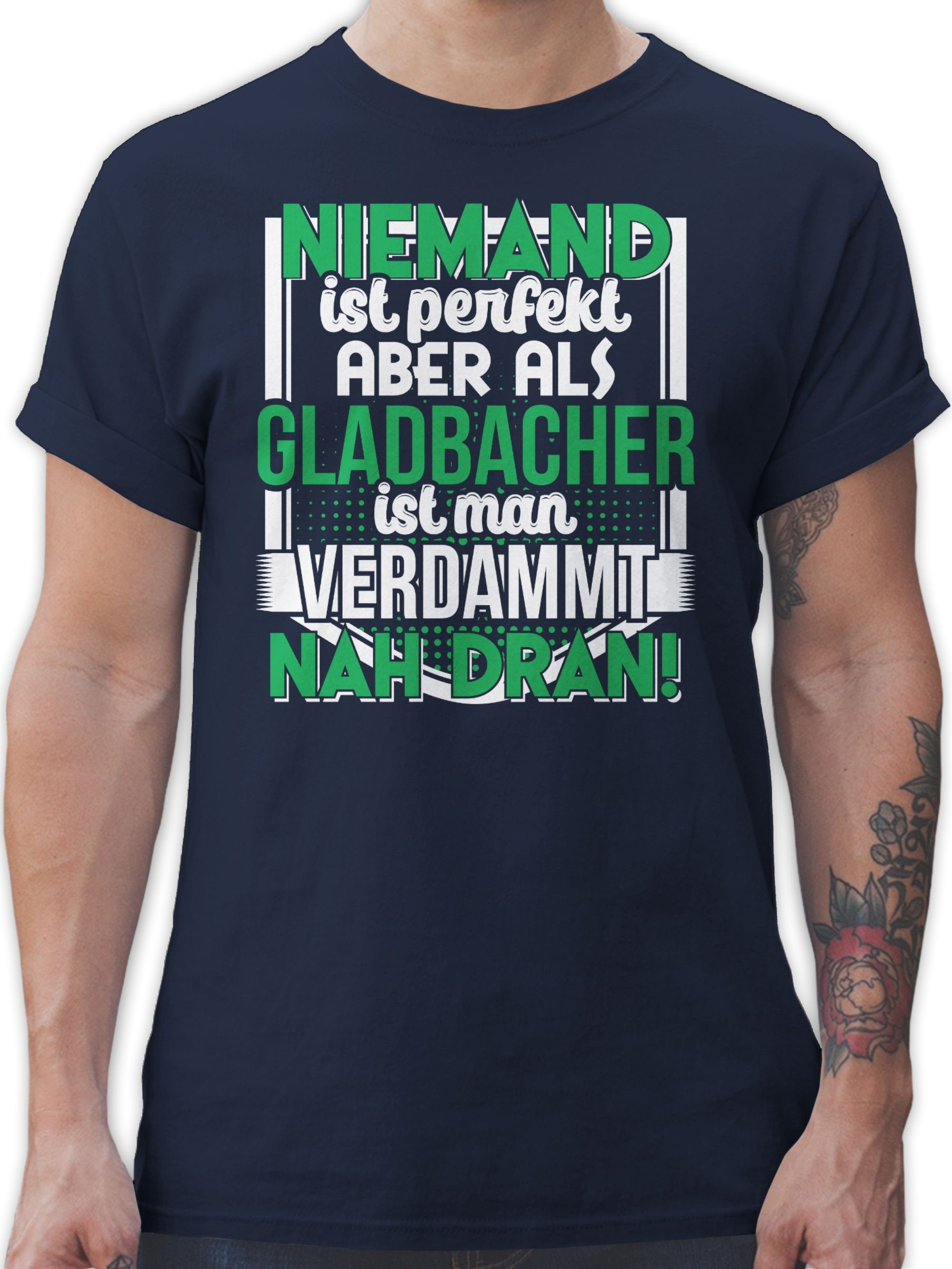 Niemand Blau T-Shirt City ist und perfekt 02 Navy Stadt Outfit Shirtracer Gladbacher