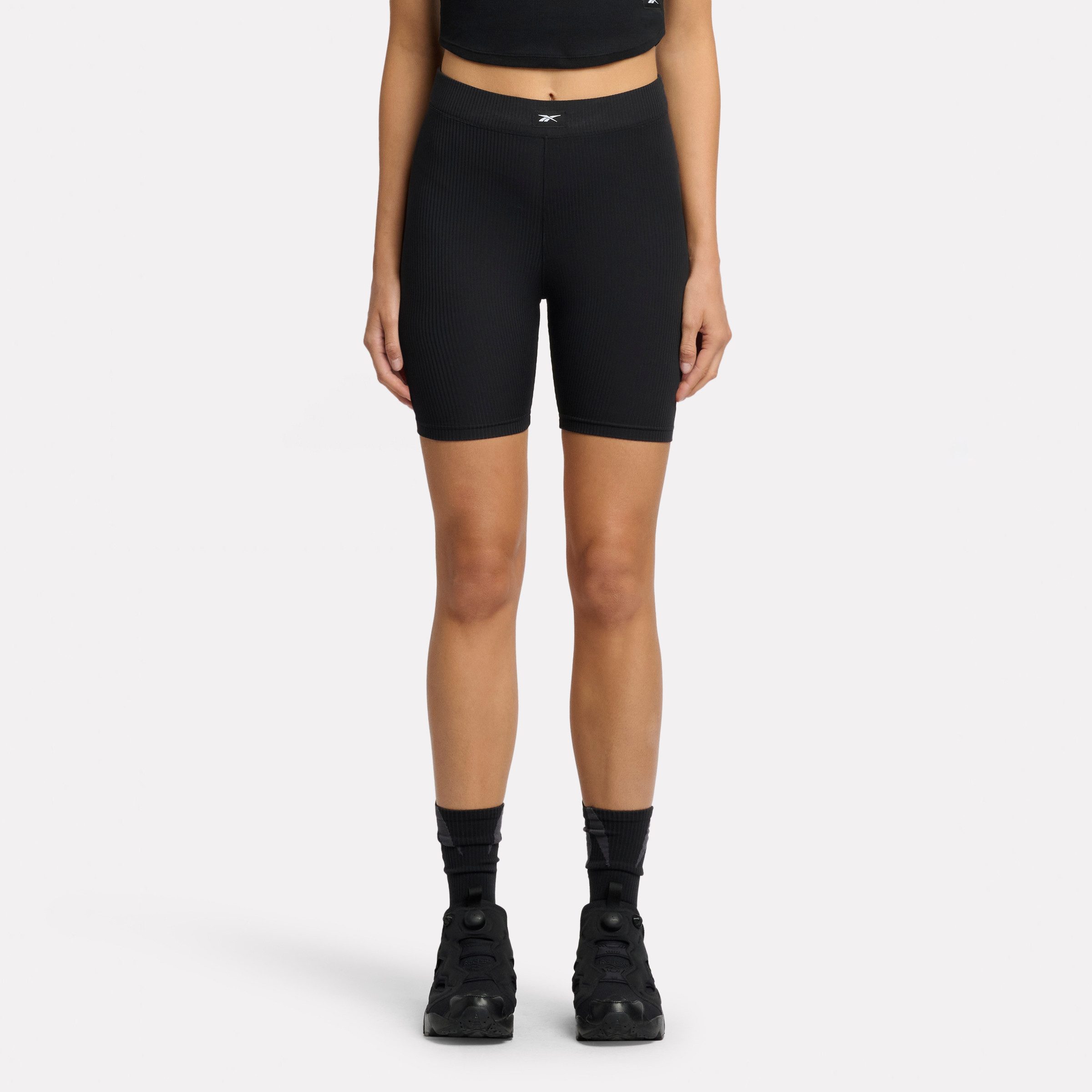 Reebok Bikerhose RIB BIKE SHORT/BLACK Bikerhose-Schnitt, mit Elasthan-Anteil, aus Polyester und Elasthan