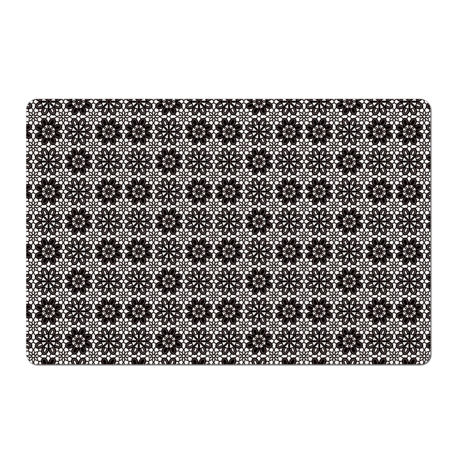 schwarz, 1-St) Present, Flower Zeller (Stück, Platzset, Rechteckig Platzmatte