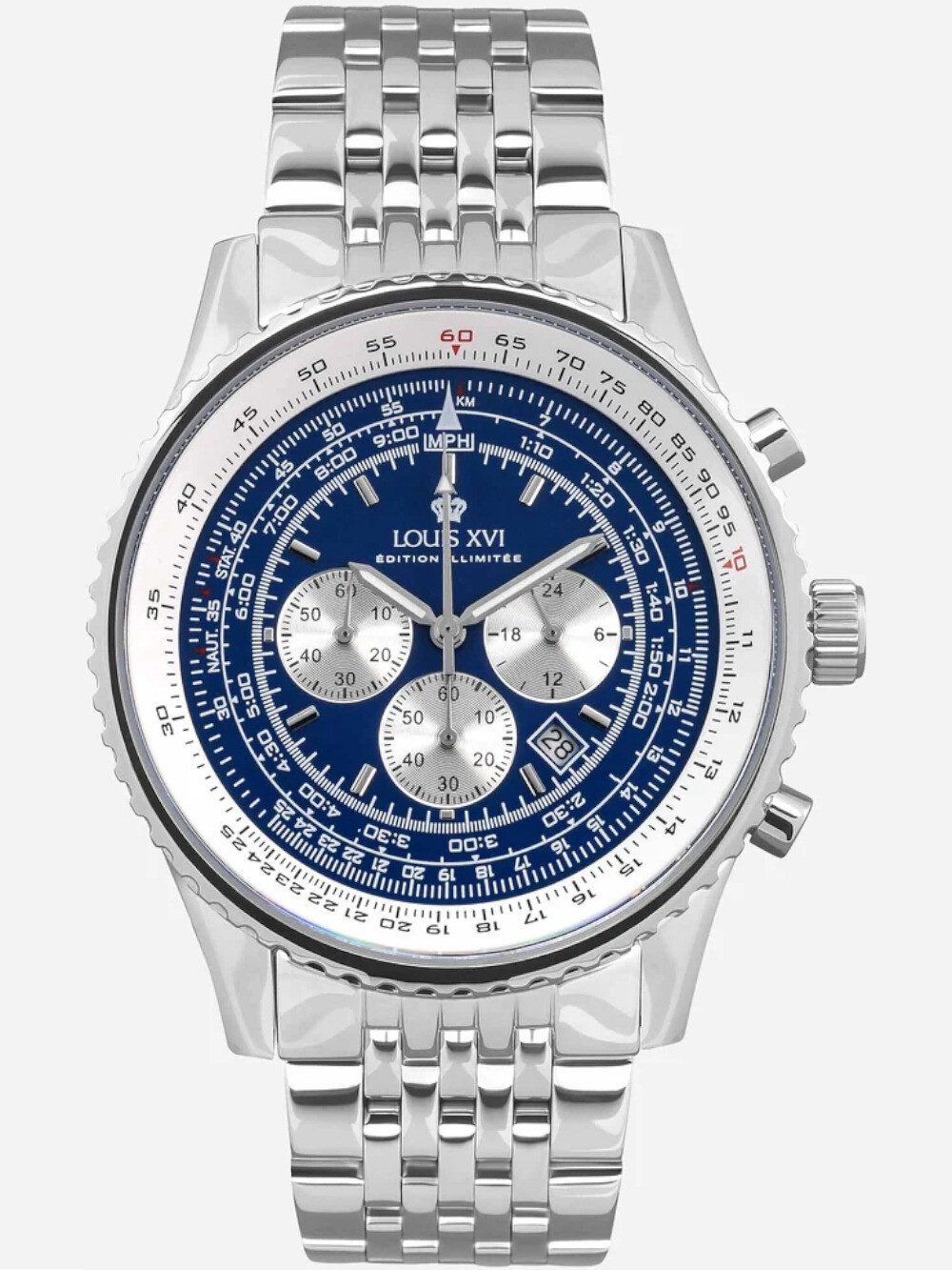 LOUIS XVI Quarzuhr Louis XVI LXVI3423 Herrenuhr Artagnan 3423 Chronograph 48mm 5ATM Louis XVI LXVI3423 Herrenuhr Artagnan 3423 Chronograph 48mm 5ATM