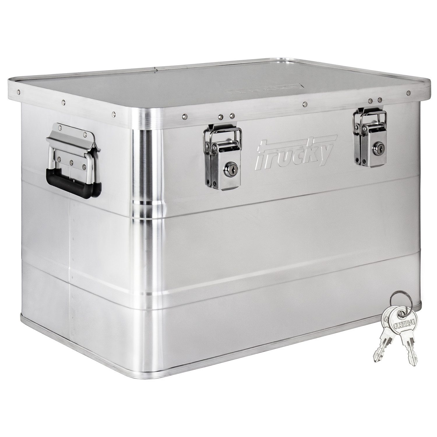 Allzweckkiste Aluminium Box mit Deckel Silber Alukiste Alu Kiste Abschliessbar