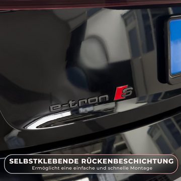 Audi Typenschild Original Audi e-tron S Schriftzugpaket schwarz vorne + hinten
