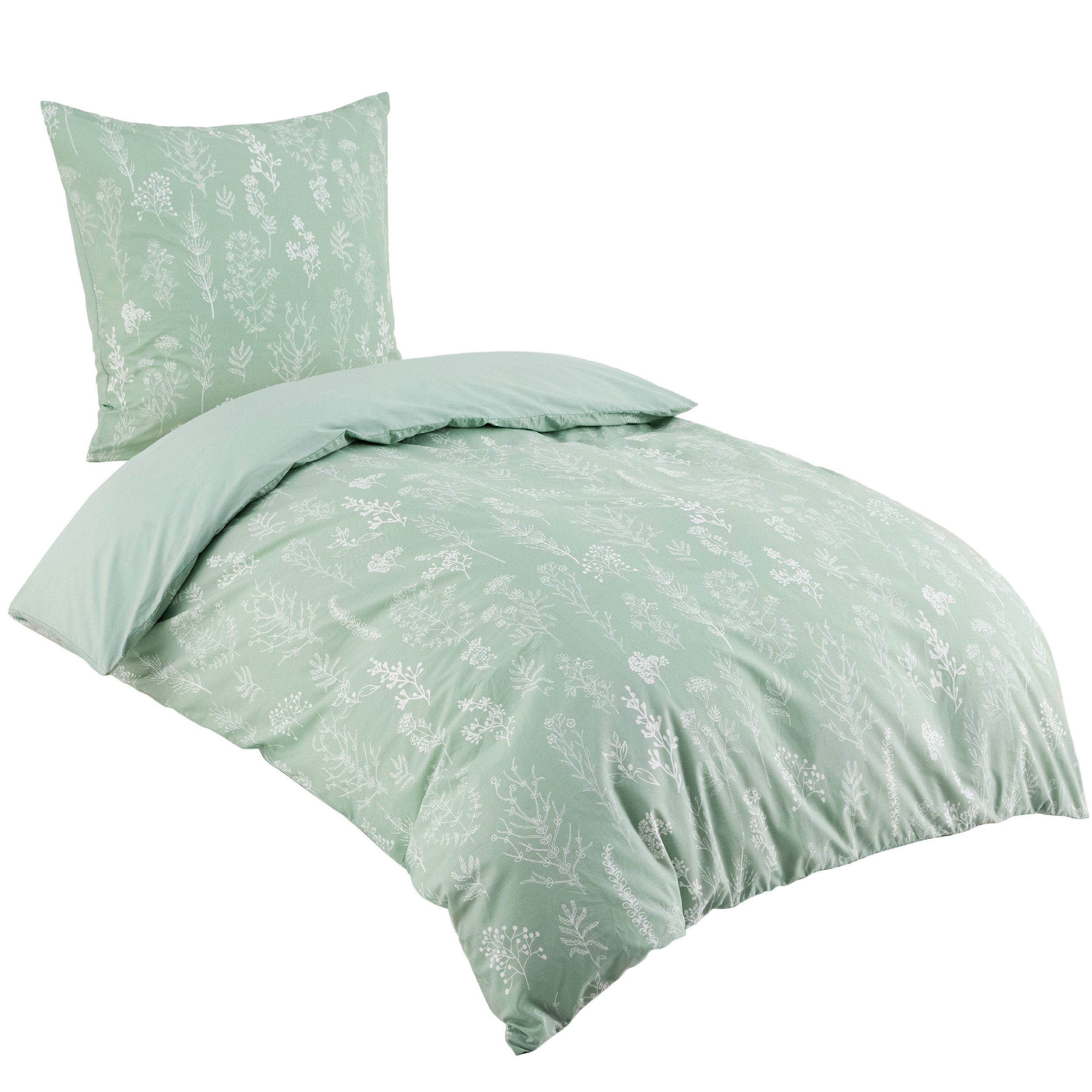 BEDSURE Wendebettwäsche mit Zweige-Design und Reißverschluss, günstig online kaufen