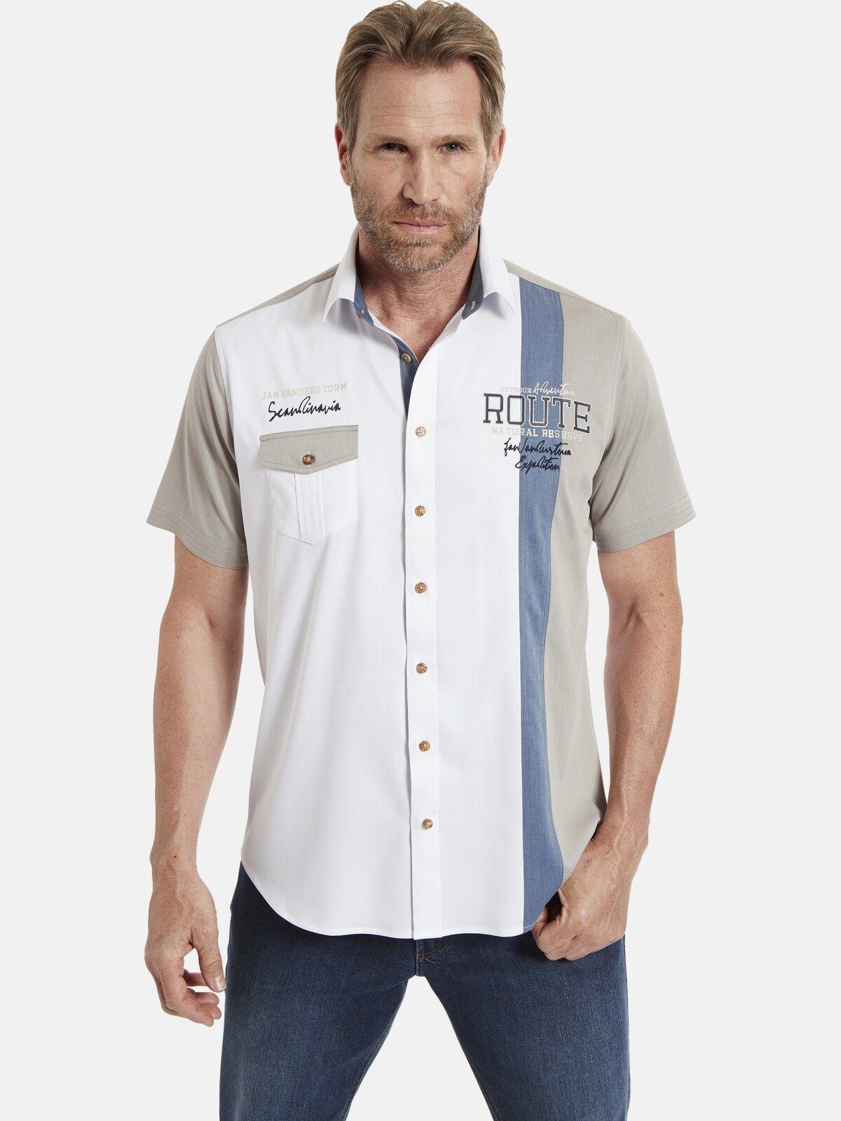 Jan Vanderstorm Kurzarmhemd BODVAR +Fit Kollektion günstig online kaufen