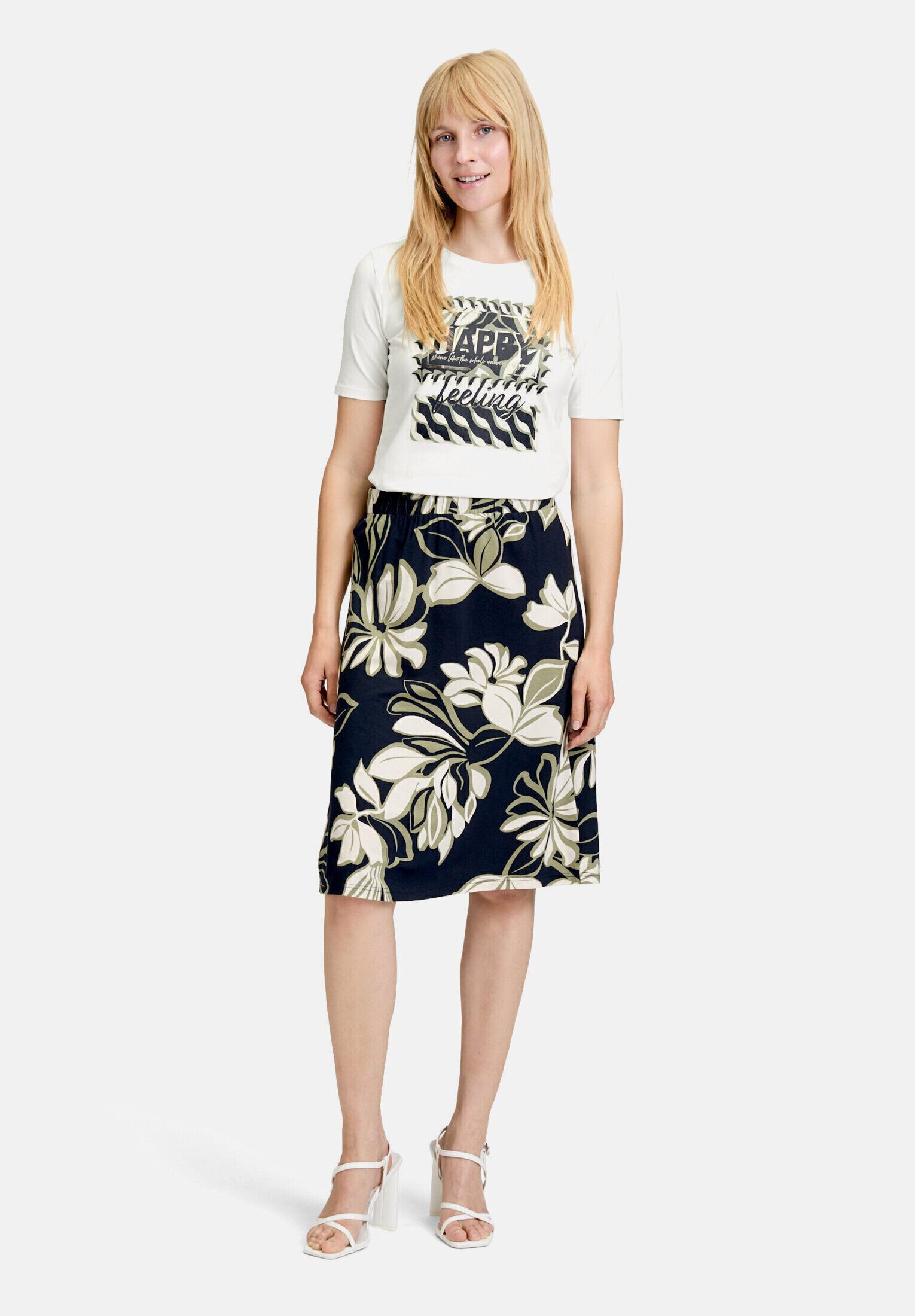 Betty Barclay Kurzarmshirt Damen mit Placement (1-tlg)