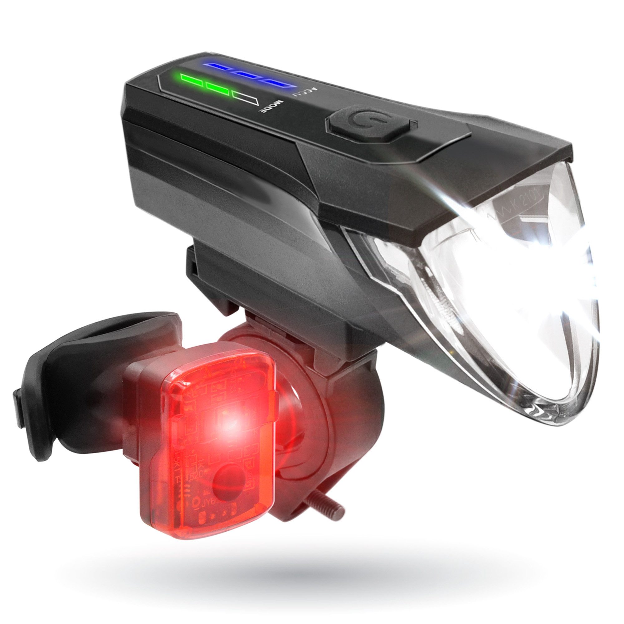 bergsteiger Fahrradbeleuchtung Licht LED Set, Lampenset, Fahrradbeleuchtung, Original Fahrrad-Zubehör