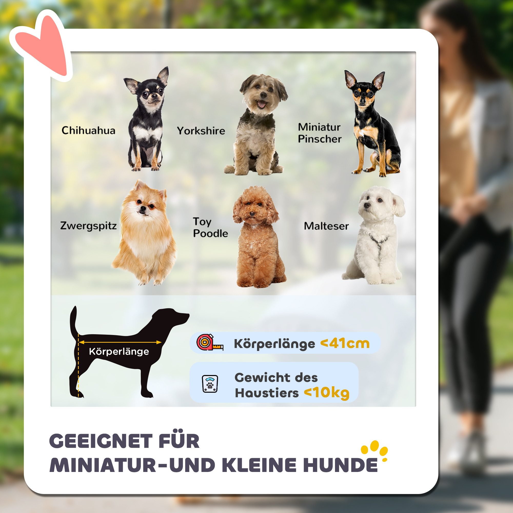 PawHut Hundebuggy Katzenbuggy mit Netzfenstern Getränkbehalter Katzenwagen, (klappbar Hundewagen, 1-tlg), für Hunde & Katzen bis 10 kg, Rot – Bild 4 von 5