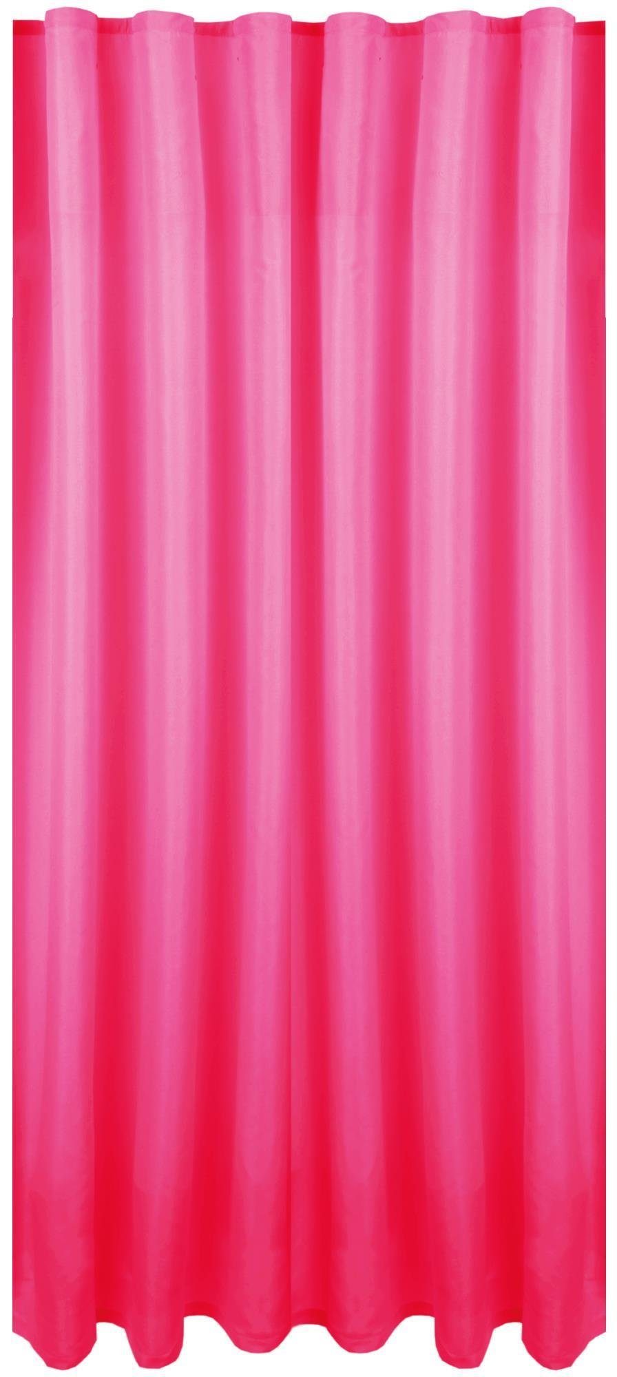 Vorhang, Bestlivings, Kräuselband (1 St), blickdicht, Microfaser, Blickdichte Gardine Fertiggardine mit Kräuselband, in versch. Größen und Farben verfügbar Pink