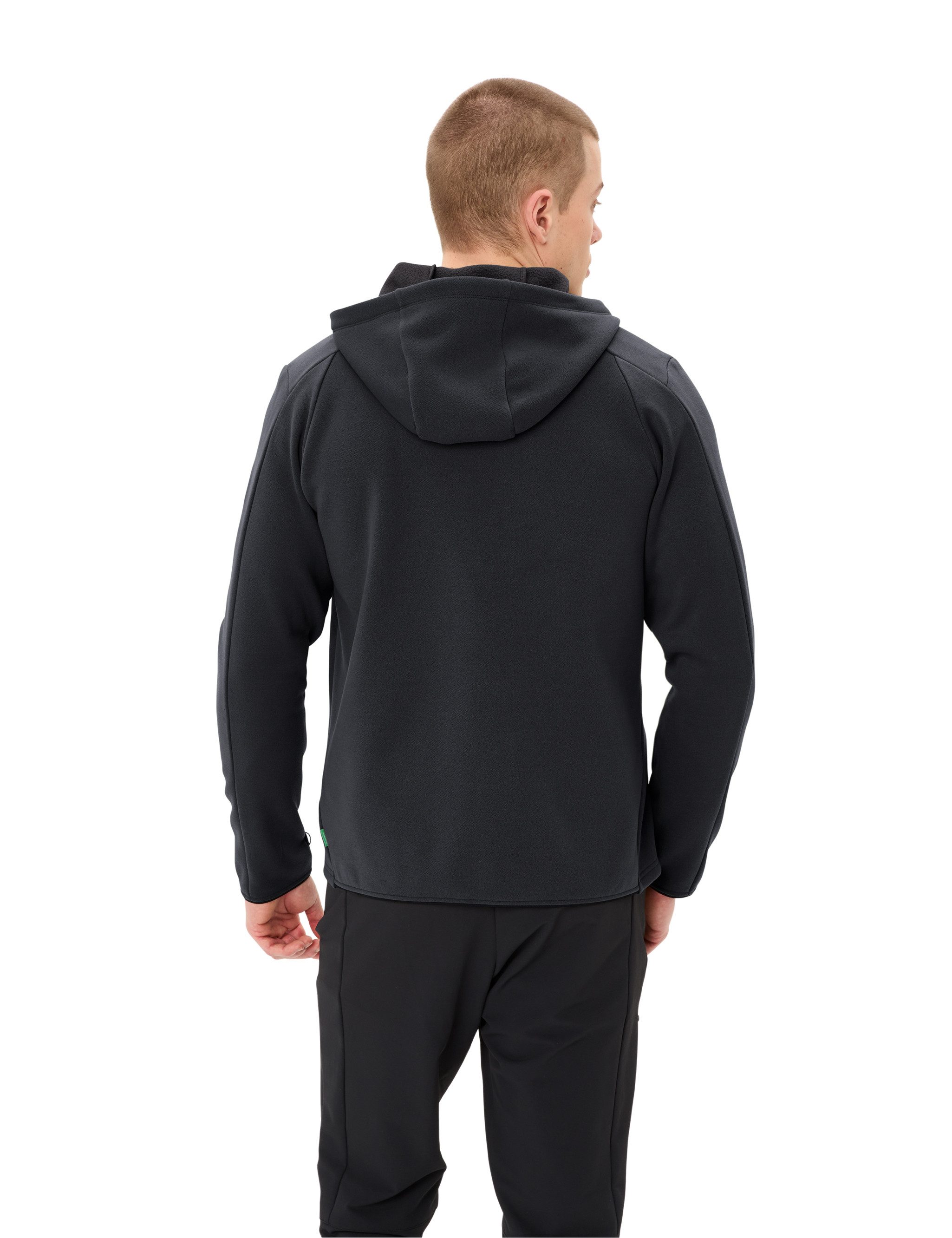 VAUDE Fleecejacke MEN'S IDRIS FLEECE HOODY mit Kapuze und hohem Kragen, schnell trocknendes Material