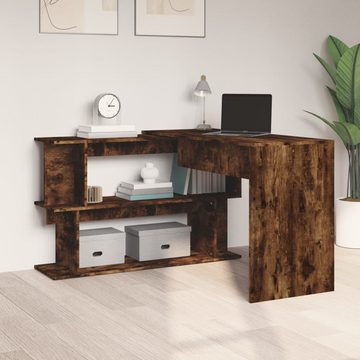 furnicato Schreibtisch Eckschreibtisch Räuchereiche 200x50x76 cm Holzwerkstoff