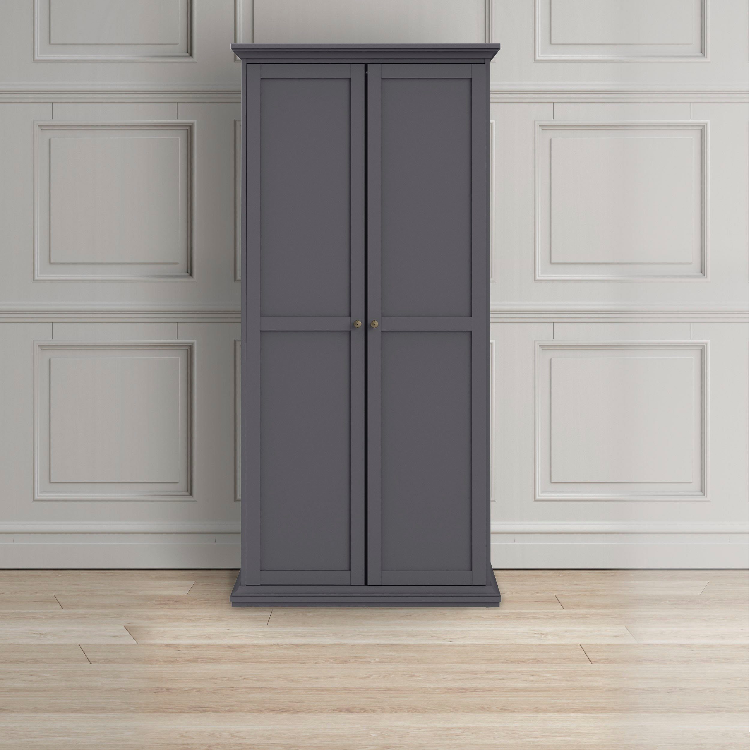 Home affaire Kleiderschrank Paris romatischer Landhaus-Stil und einer  folierten Holzoptik, Höhe 200,5 cm