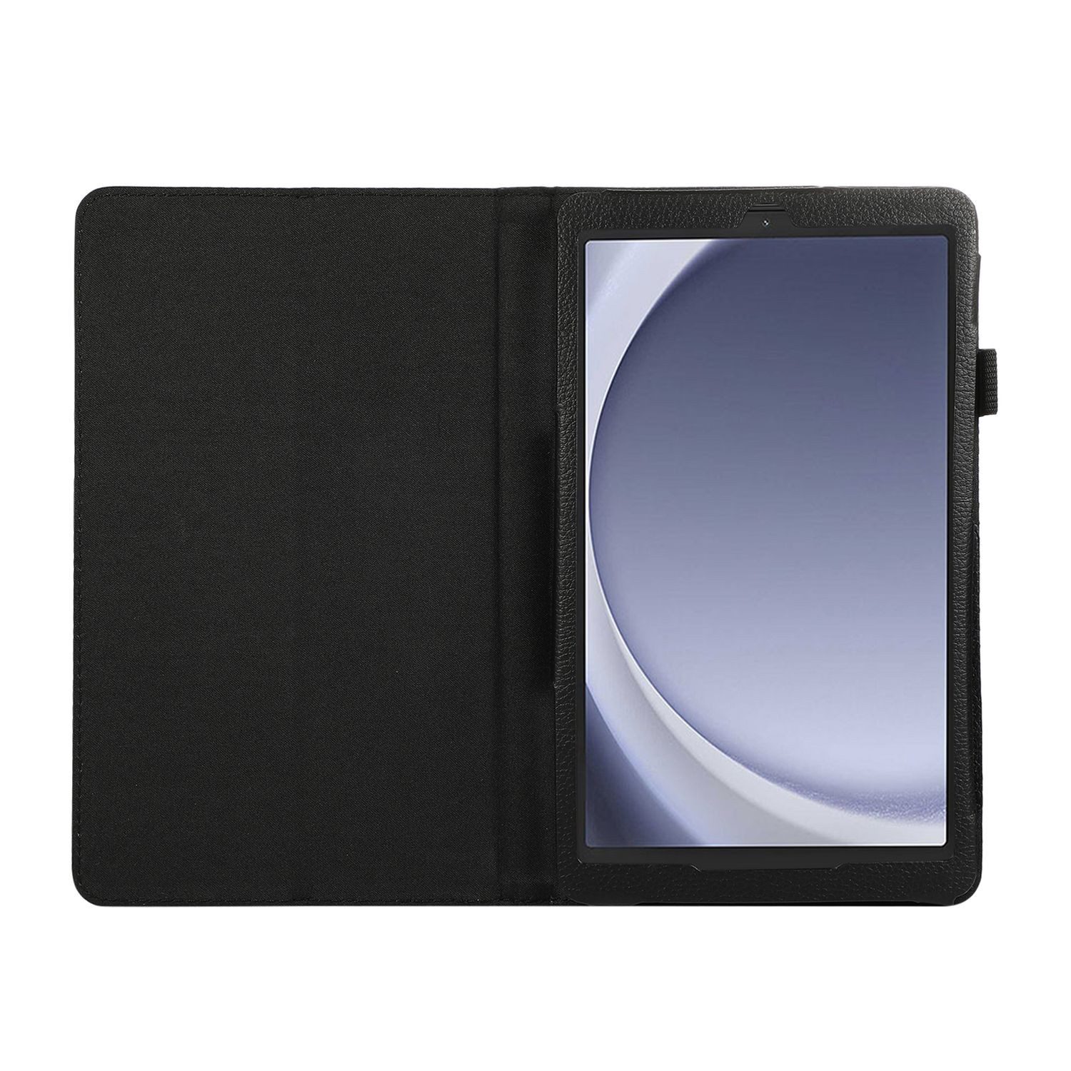 Wigento Tablet-Hülle Für Samsung Galaxy Tab A9 Kunstleder Hülle Tablet Tasche Schwarz