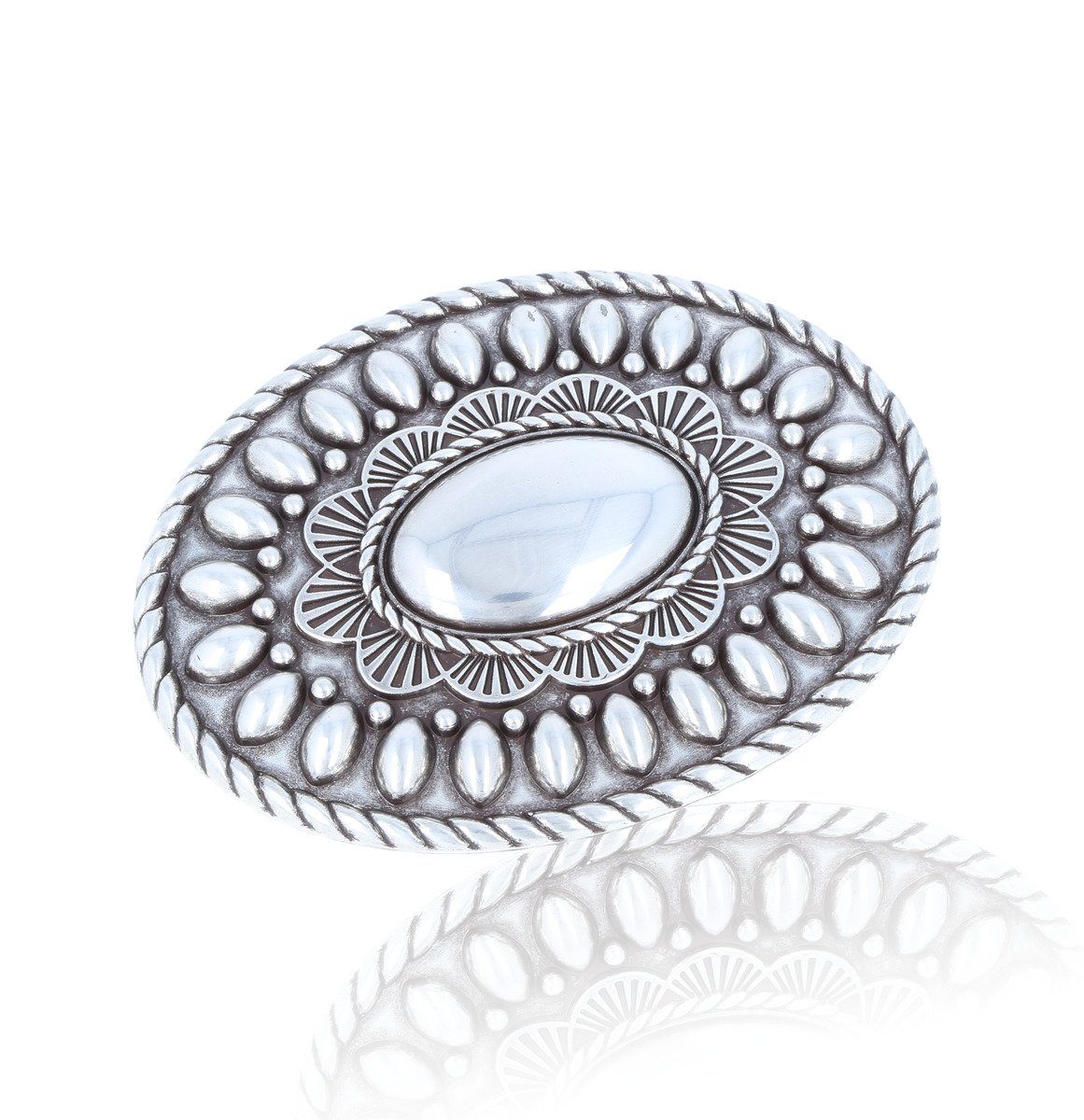 Gürtelschnalle 40mm Zink Silber - Buckle Ornement - 334607520020