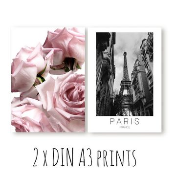 homestyle-accessoires Poster Bilderset PARIS HOME IS A FEELING DIN A3/A4/A5 Prints, (10 St), Ohne Bilderrahmen