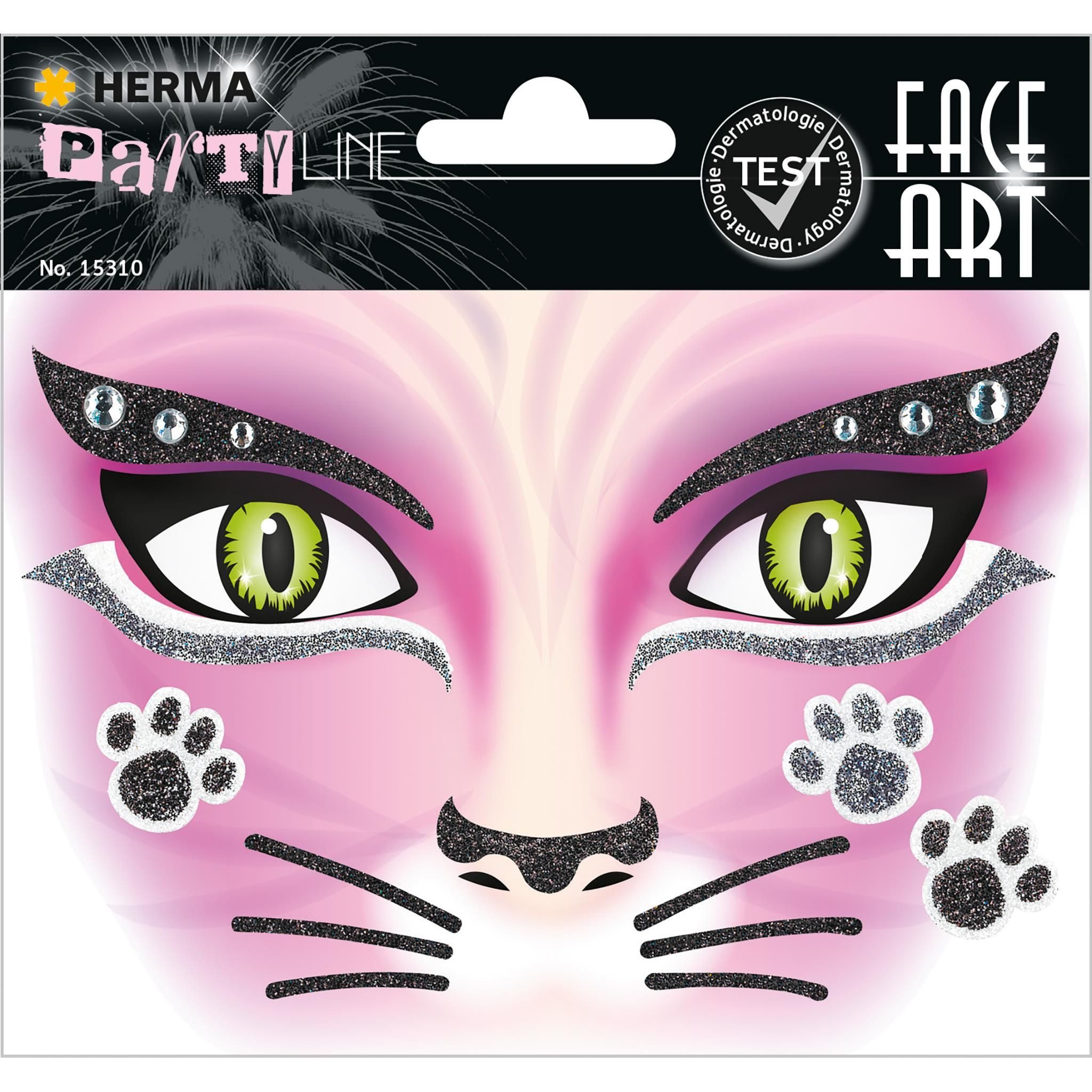 HERMA Sticker Herma Sticker FACE ART Cat 1 Bl