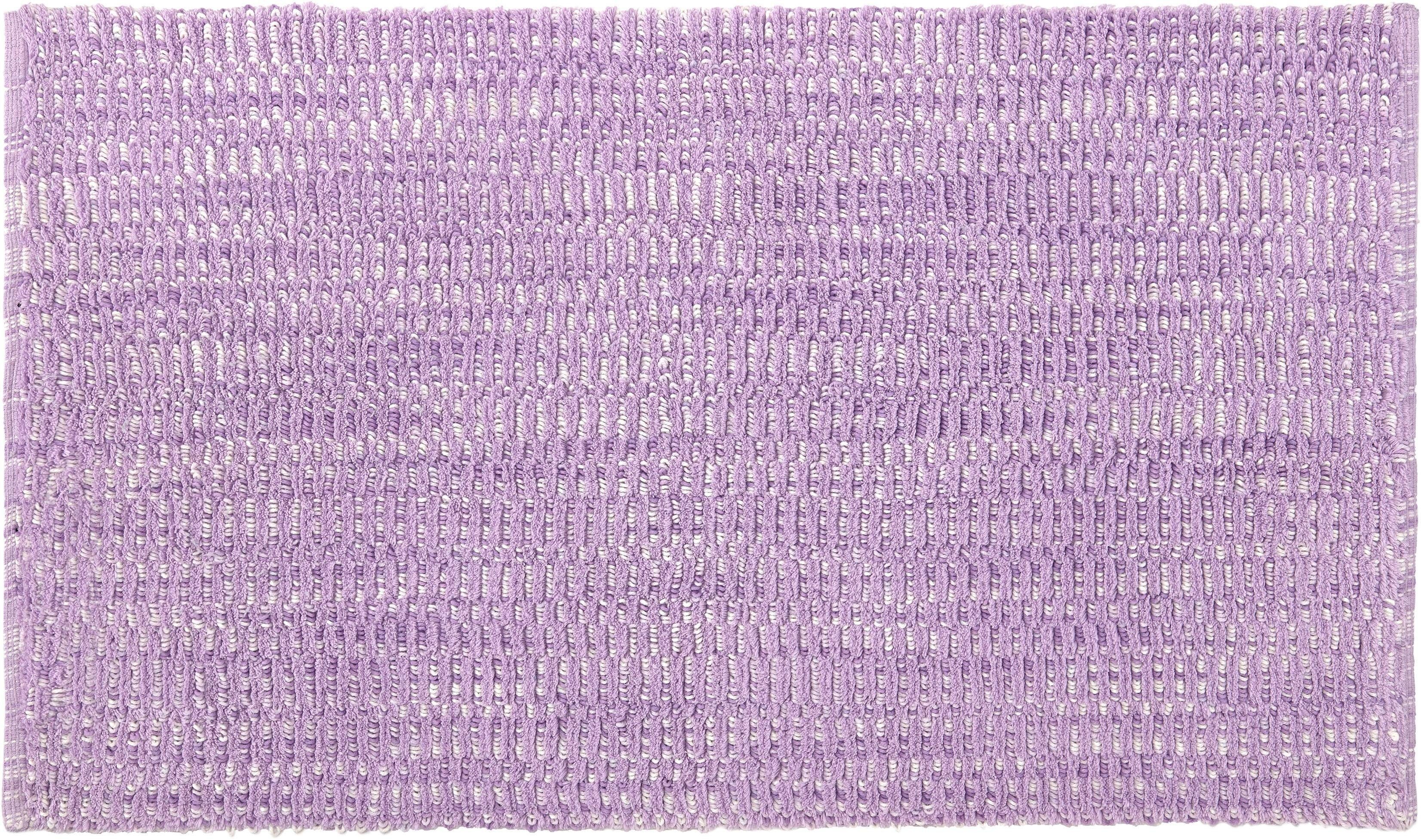 Kleine Wolke Badematte Sway, Badvorleger, Badezimmer Teppich, Höhe 10 mm, rutschhemmend beschichtet, fußbodenheizungsgeeignet, Baumwolle, rechteckig, Badteppich, Uni Farben mit Melange Effekt
