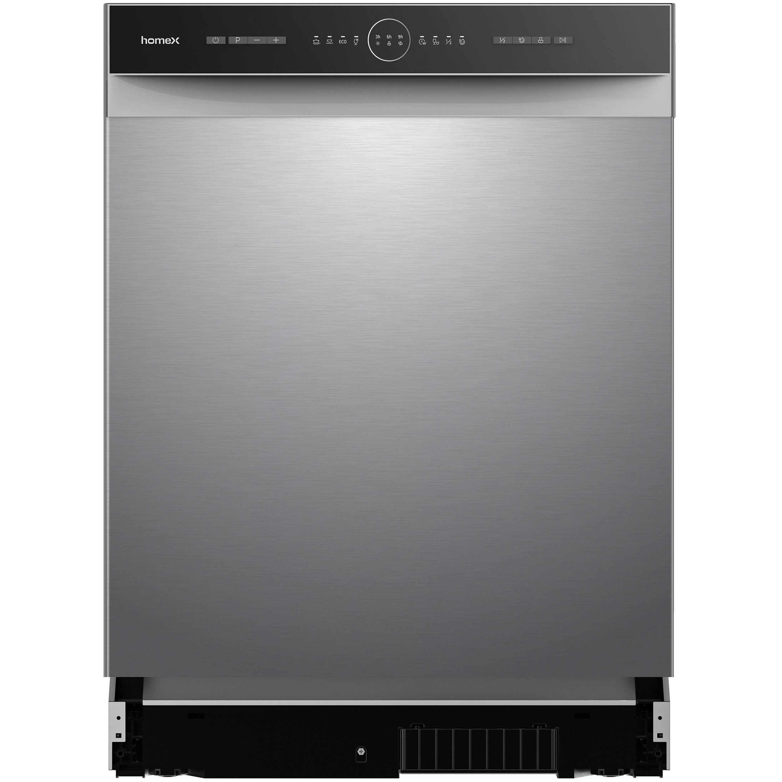 homeX Unterbaugeschirrspüler GSBU6012AE, 11 l, 12 Maßgedecke, Spülmaschine 60cm unterbaufähig, 6 Programme, AquaStop, Extra Trocknen