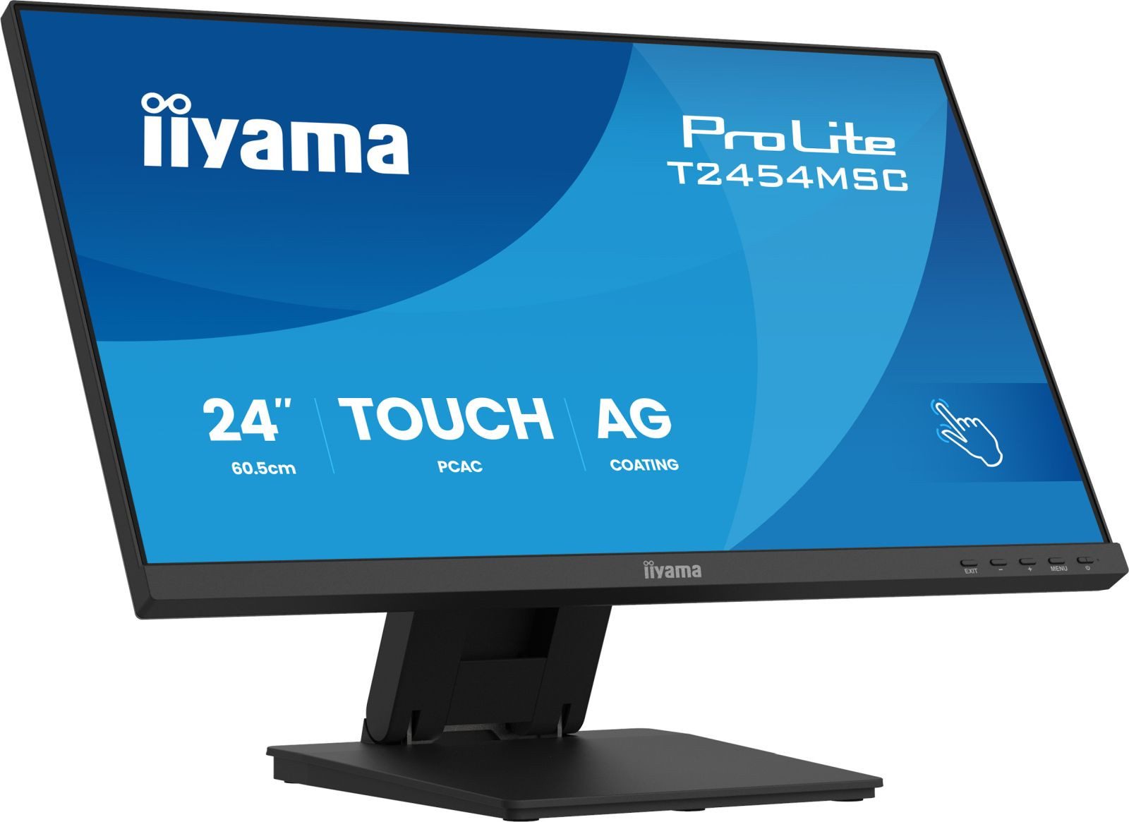 Iiyama TFT T2454MSC 60.5cm PCAP 24/1920x1080/HDMI/DP/2xUSB/TOUCH TFT-Monitor (1920 x 1080 px, Full HD, 4 ms Reaktionszeit, 83 Hz, IPS, Touchscreen, Lautsprecher, HDCP, Höhenverstellbar)