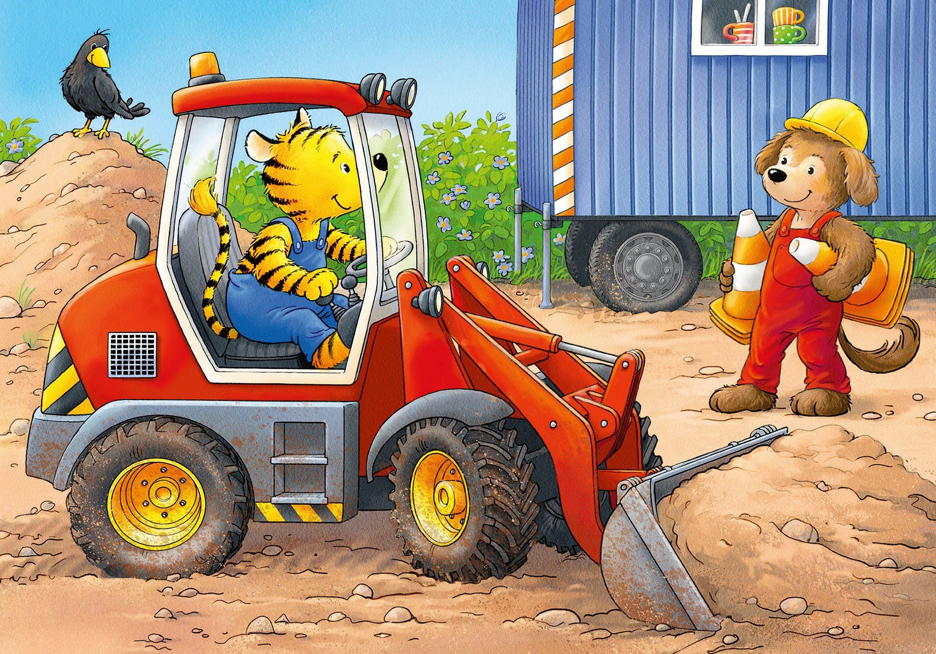 20 Baustelle, Puzzle der FSC®- Puzzleteile, Ravensburger Made in auf - weltweit schützt Wald Tiere Europe;