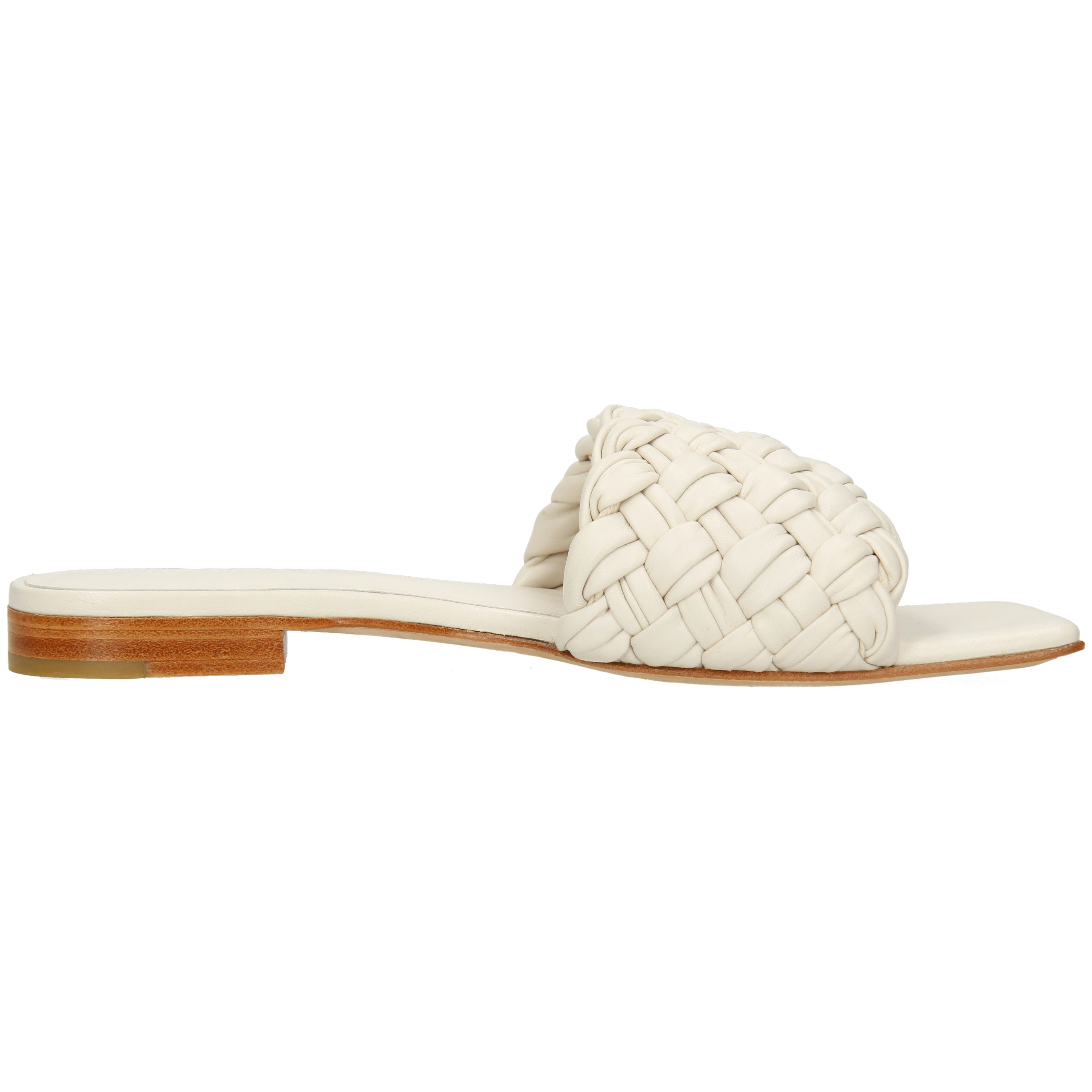 Melvin & Hamilton Eglantine 1 Leder-Geflochtene Schuhe für Damen Pantolette Flache Absätze, Echtes Leder, Von Hand geflochten