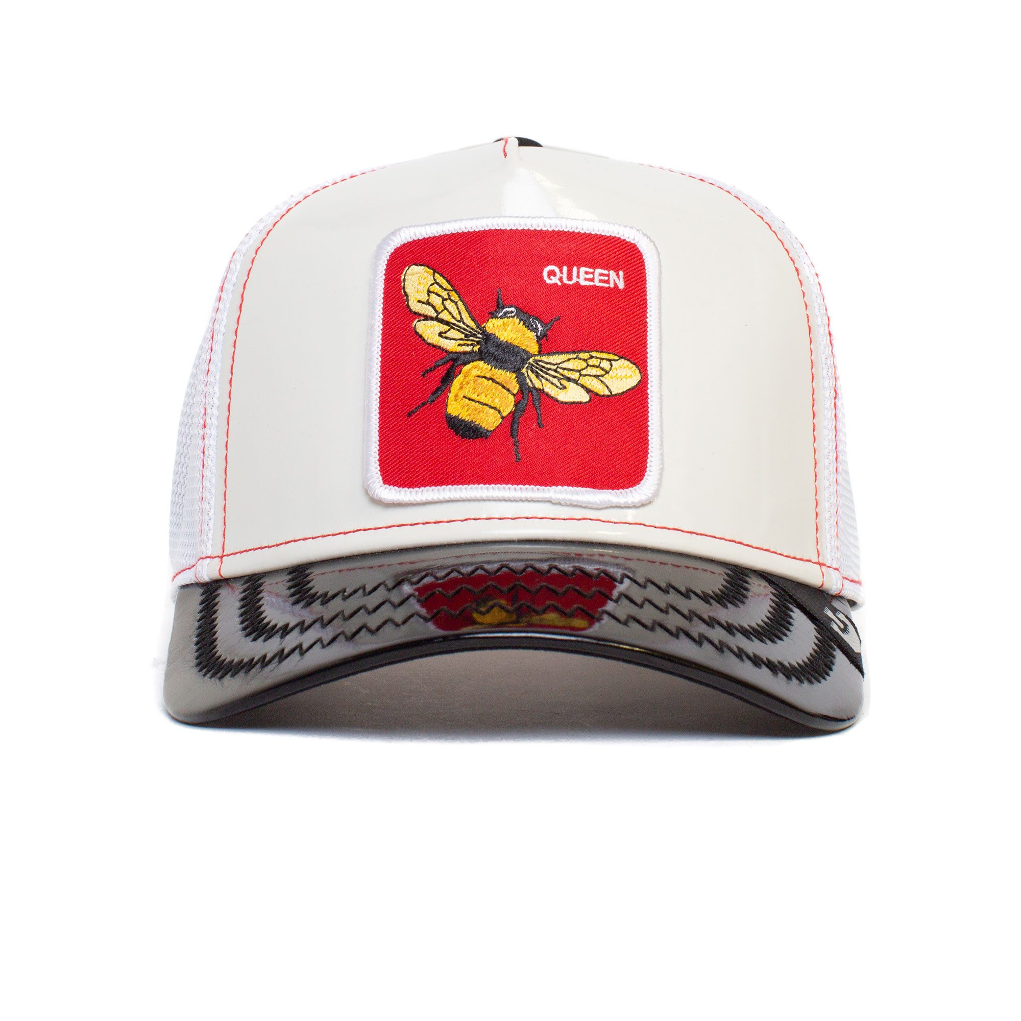 Trucker Cap Goorin Bros. The Red Queen Trucker Mesh Cap Patent Leather White