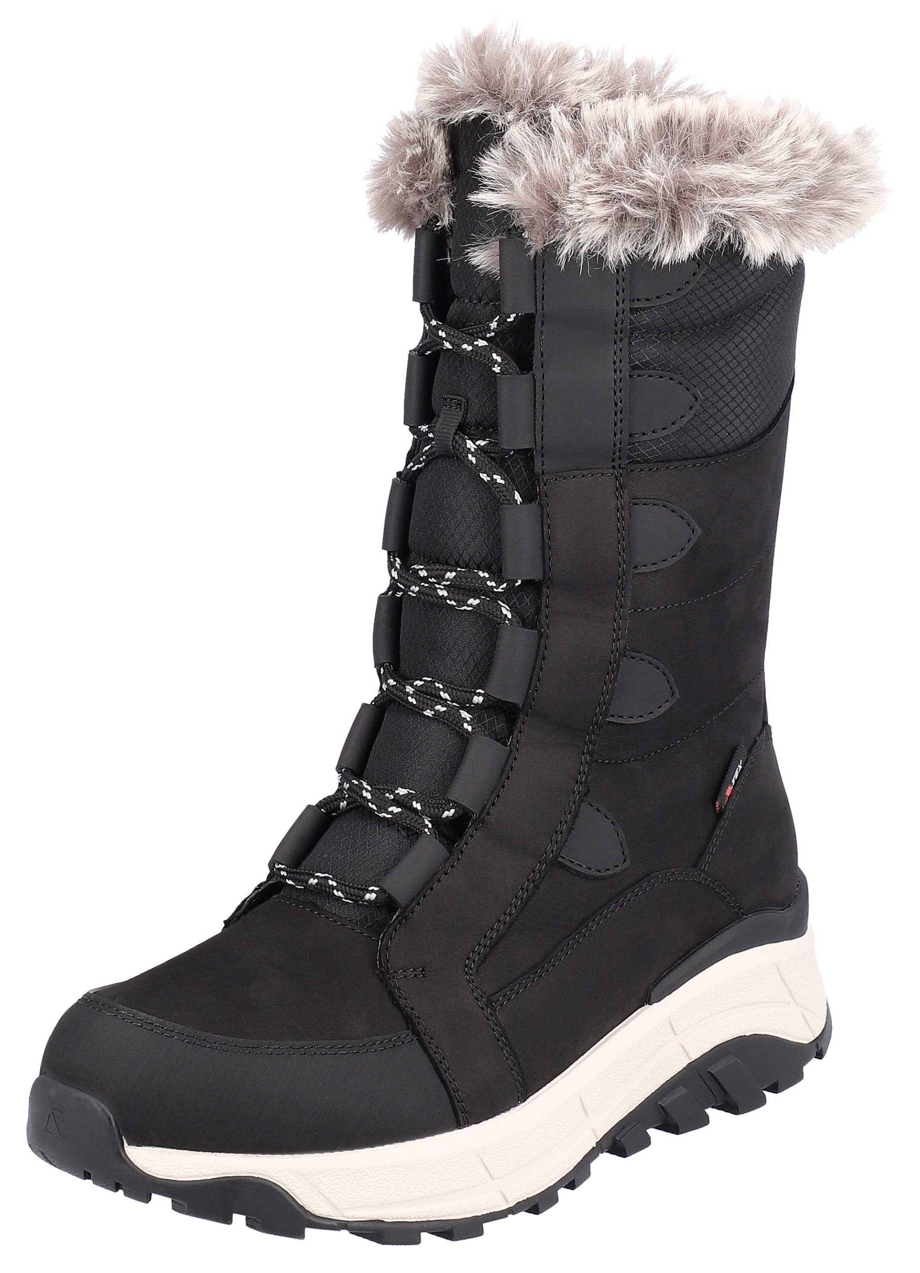 Rieker Winterboots, Schneeboots, Winterboots mit Lammwollfutter, Fiber Grip Laufsohle