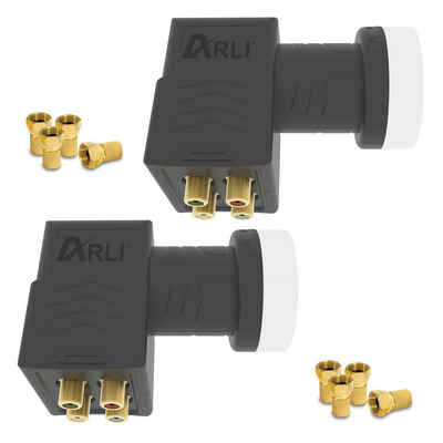 ARLI 2er Set / Pack - 10744 Universal-Quad-LNB (für 4 Teilnehmer)