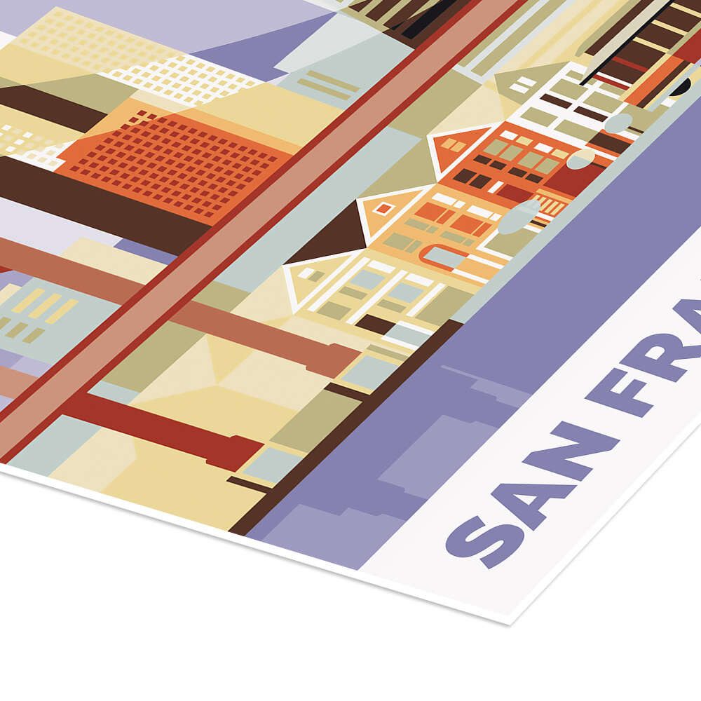 Posterlounge Wandbild San Francisco, Nigel Sandor, erhältlich als Poster, Leinwandbild, Wandsticker oder Acrylglasbild