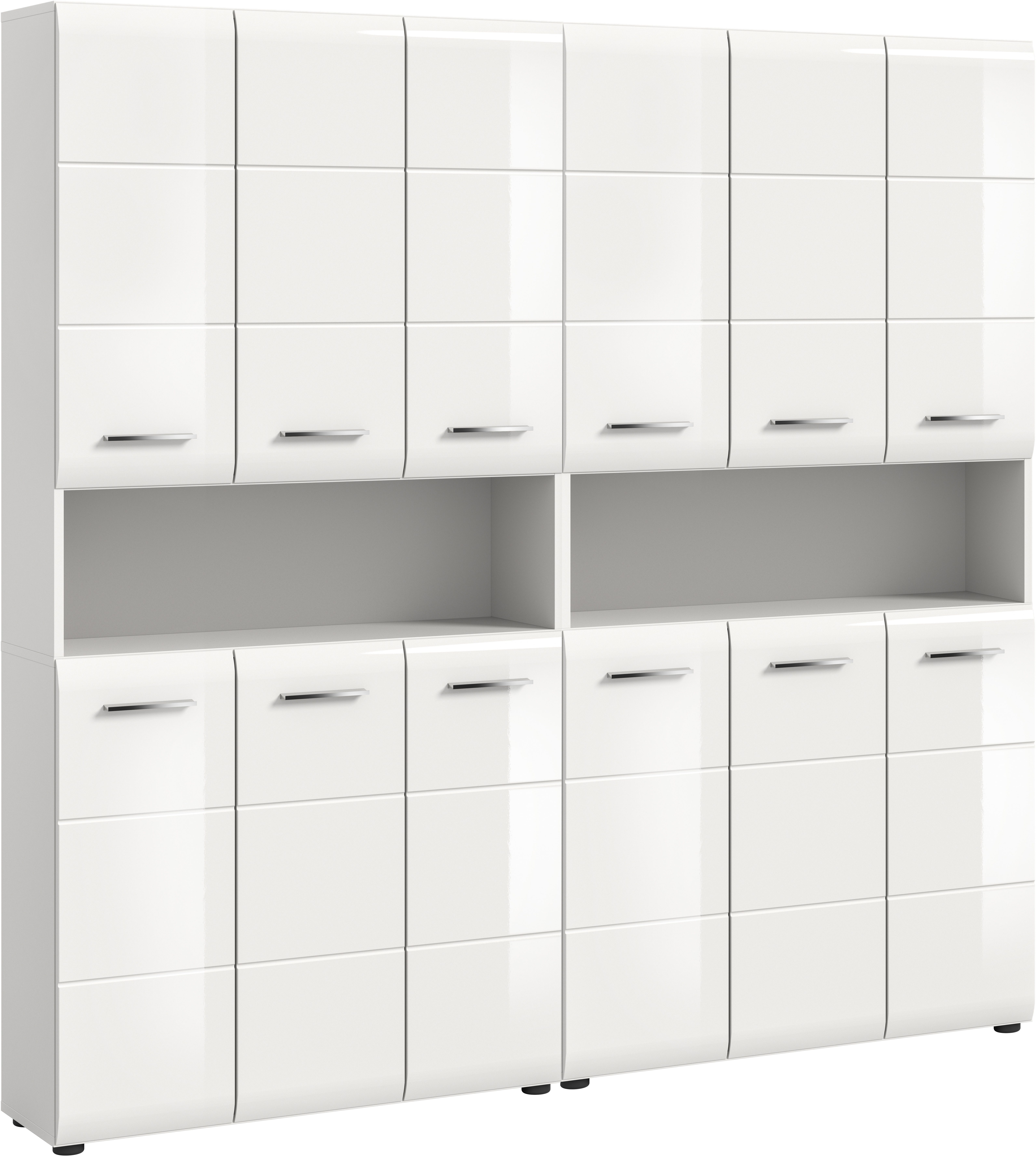 welltime Badezimmer-Set, (Set, 2-St., 2x Mehrzweckschrank), Bad-Kombination, Bad-Möbel, Badezimmer, Kombination, Kombi